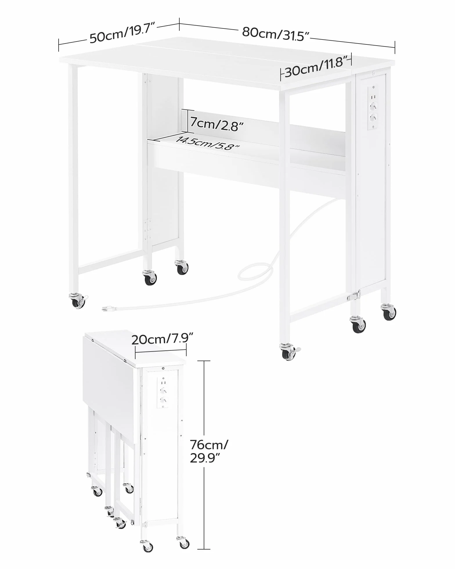 CHOEZON Składany stolik pod komputer DTDN01CWB