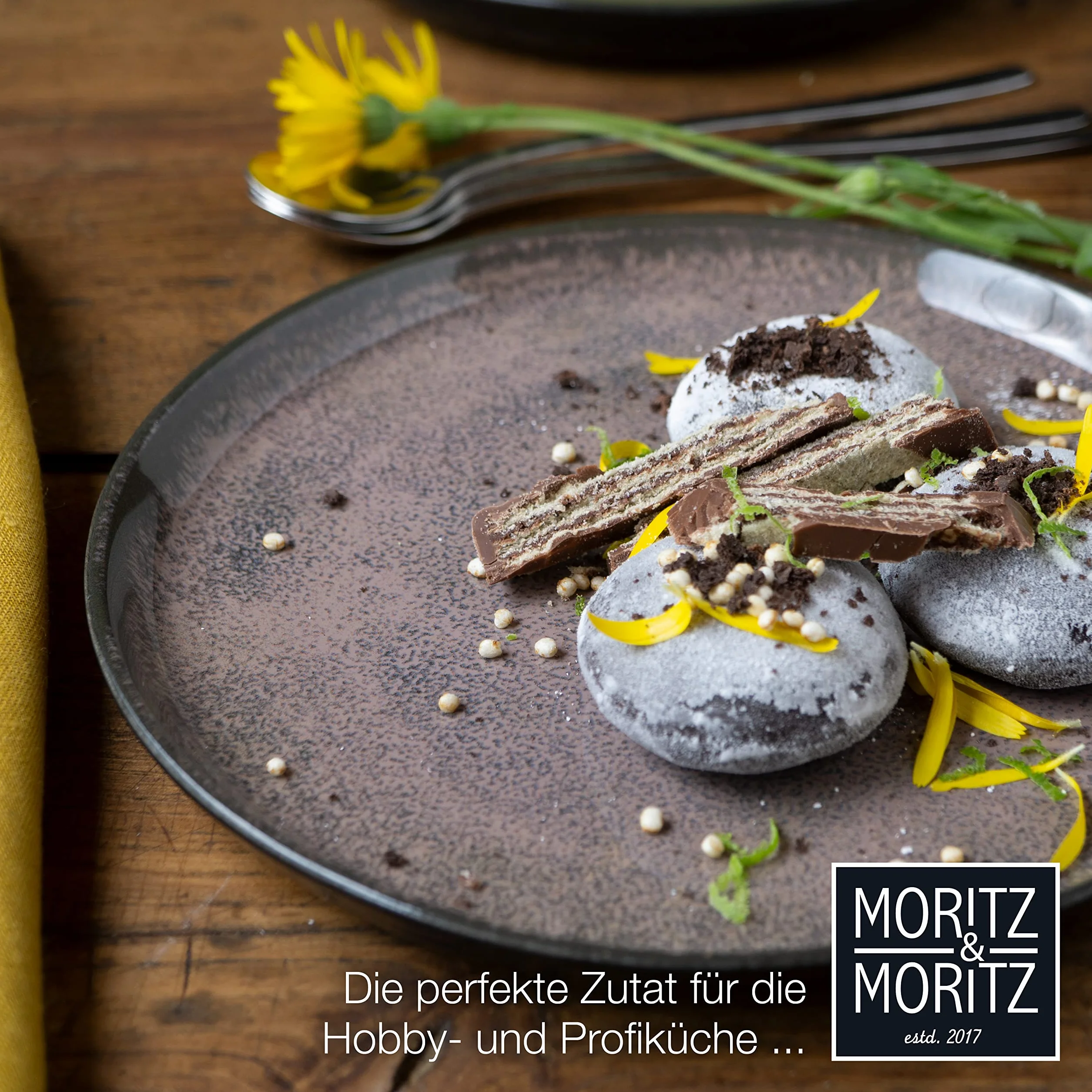 Moritz & Moritz zestaw 6 talerzy deserowych w odcieniach czerwieni, żółtego i zielonego - talerze na ciasto dla 6 osób - porcelana, nadaje się do mycia w zmywarce i używania w kuchence mikrofalowej