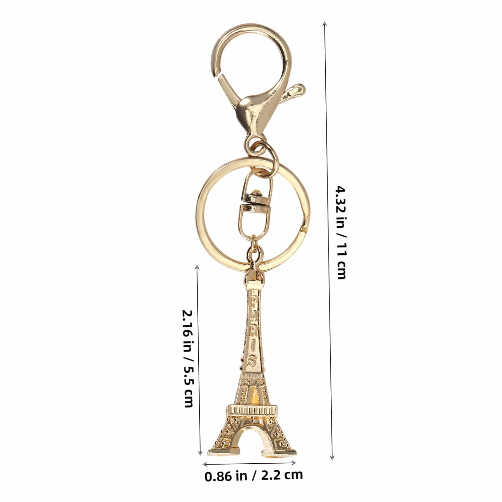 Ciieeo Eiffel Tower Stylowy Brelok z Trwałego Stopu Cynku Praktyczny i Funkcjonalny Brelok Do Kluczy Oraz Ozdoba Torbę Trwały i Odporny Korozję Jeden Sztuka