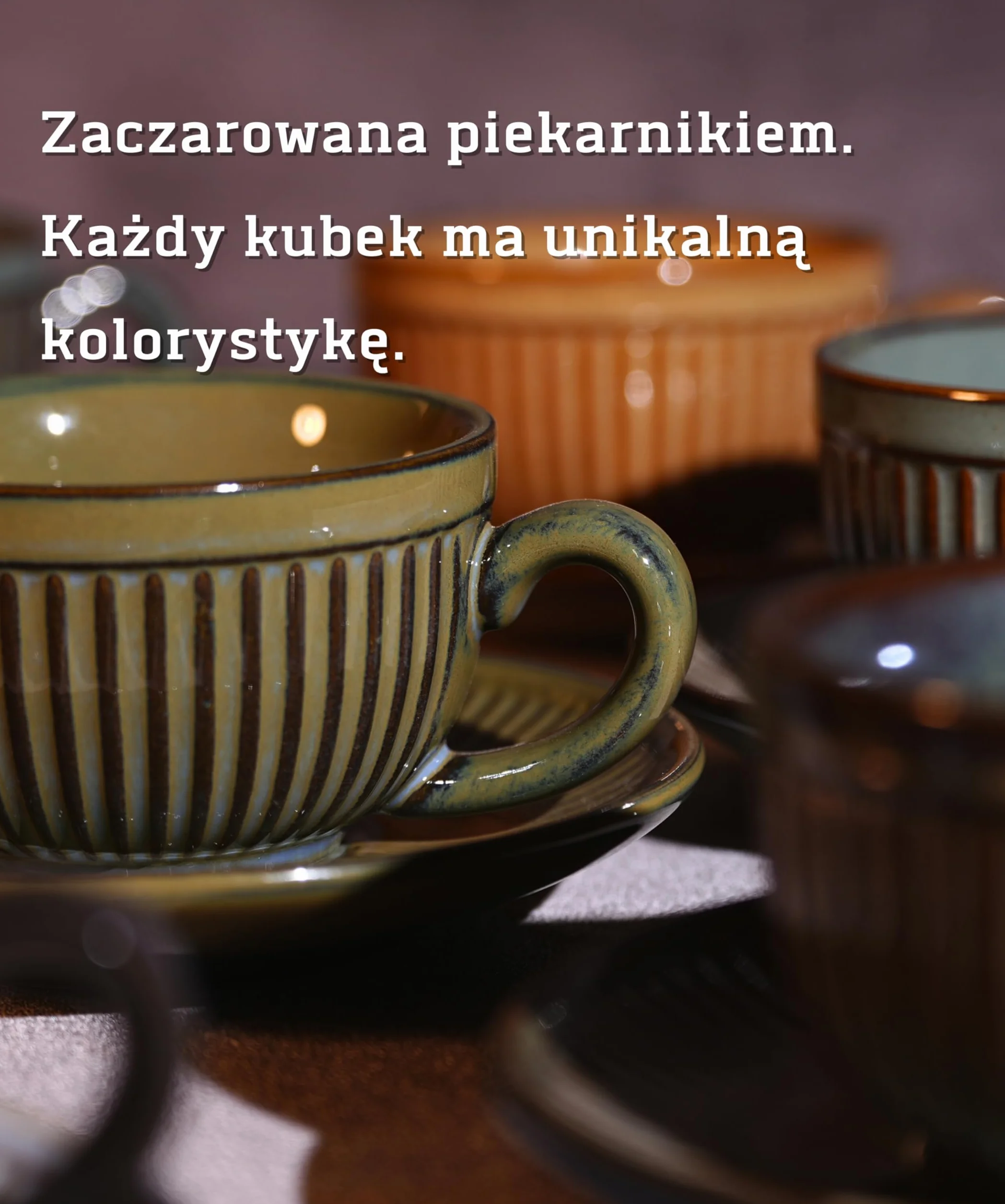 Zestaw filiżanek do espresso z spodkami 6 x 100 ml - grubościenne filiżanki do kawy z uchwytem - ręcznie robione
