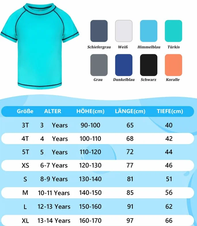 Koszulka do pływania UV dla chłopców koszulka do pływania dla dzieci z krótkim rękawem Rash Guard T-shirt
