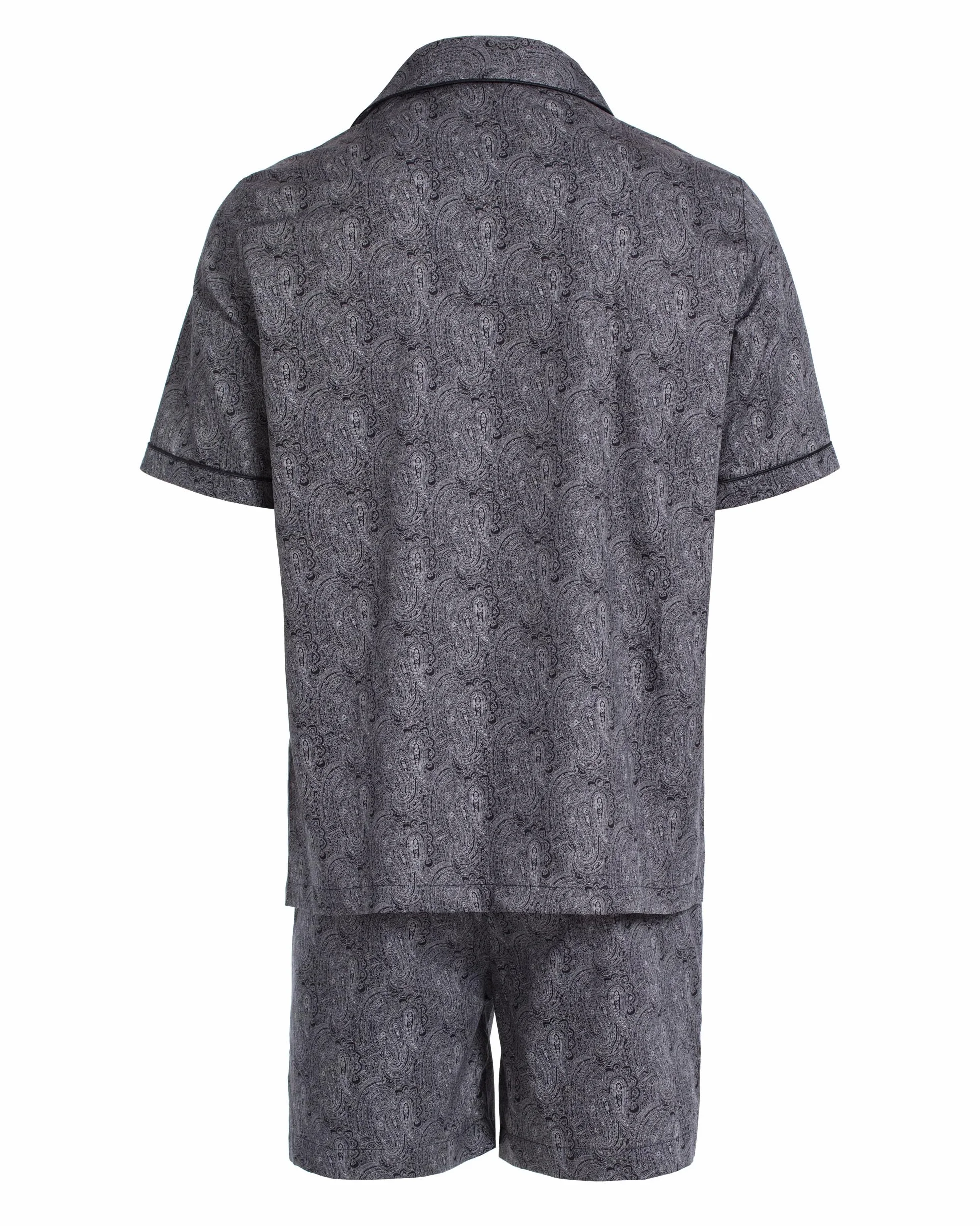 Revise RE-950 męska piżama - krótka - na lato - 100% bawełna - Czarny C2 - Roz. 3XL