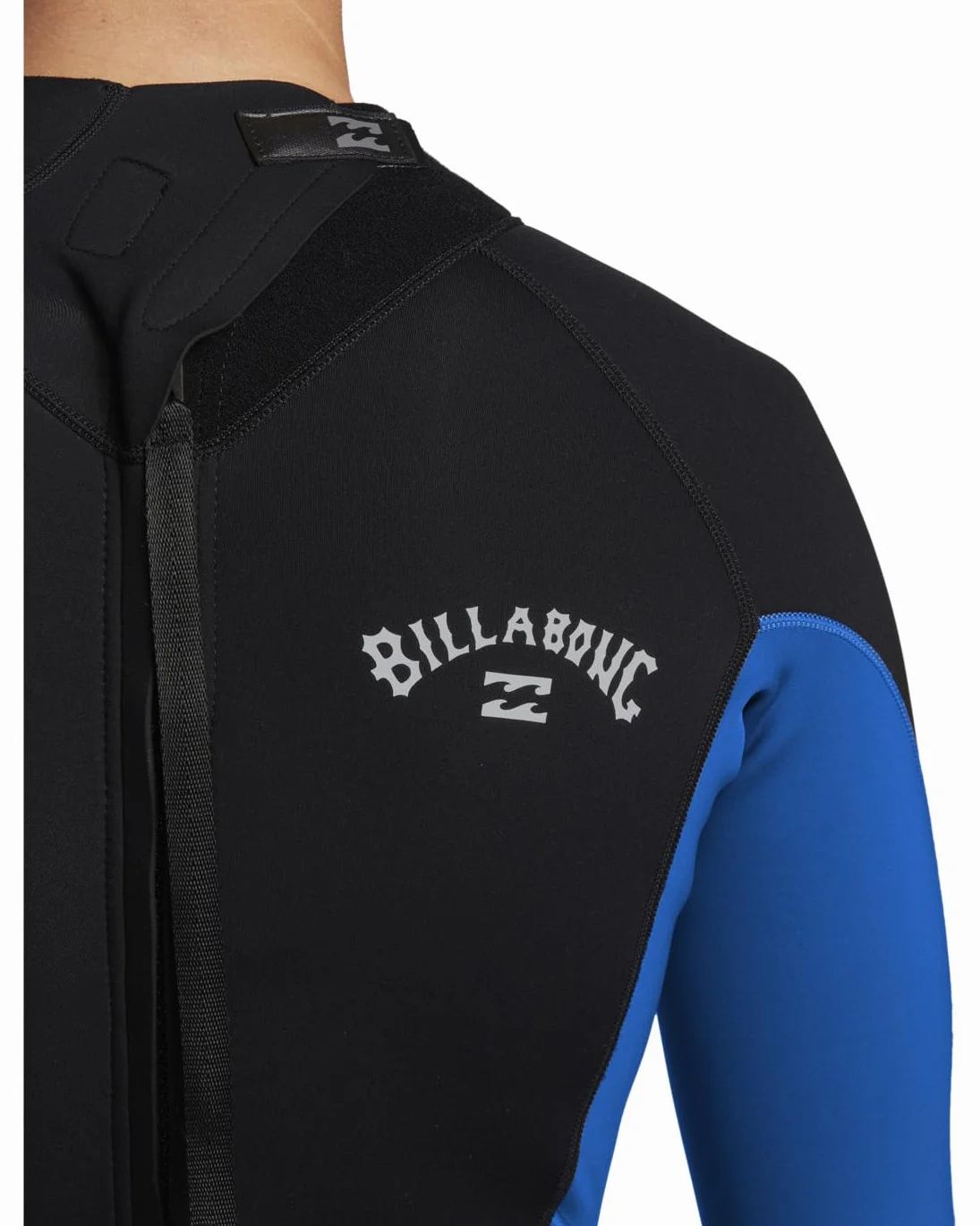 Billabong Męski kombinezon foliowy 3/2 mm z płaskim zamkiem błyskawicznym - Mid Blue - retencja z kombinacją o wysokiej rozciągliwości