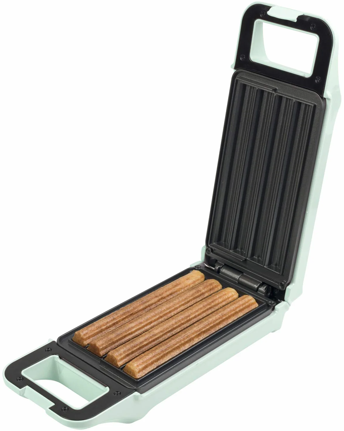 Bestron Churros Maker, gofrownica na maks. 4 churros, styl retro, 700 W, Sweet Dreams, miętowy