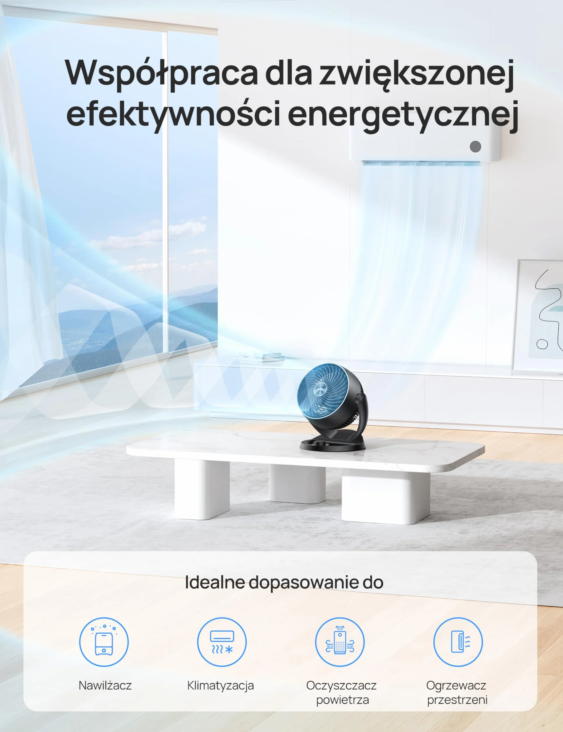 Dreo 28dB Cichy wentylator stołowy, średnica 18cm, 3 prędkości, 120° regulowany kąt nachylenia, cichy mały wentylator, przenośny wentylator do sypialni biura, Fox One, Czarny.
