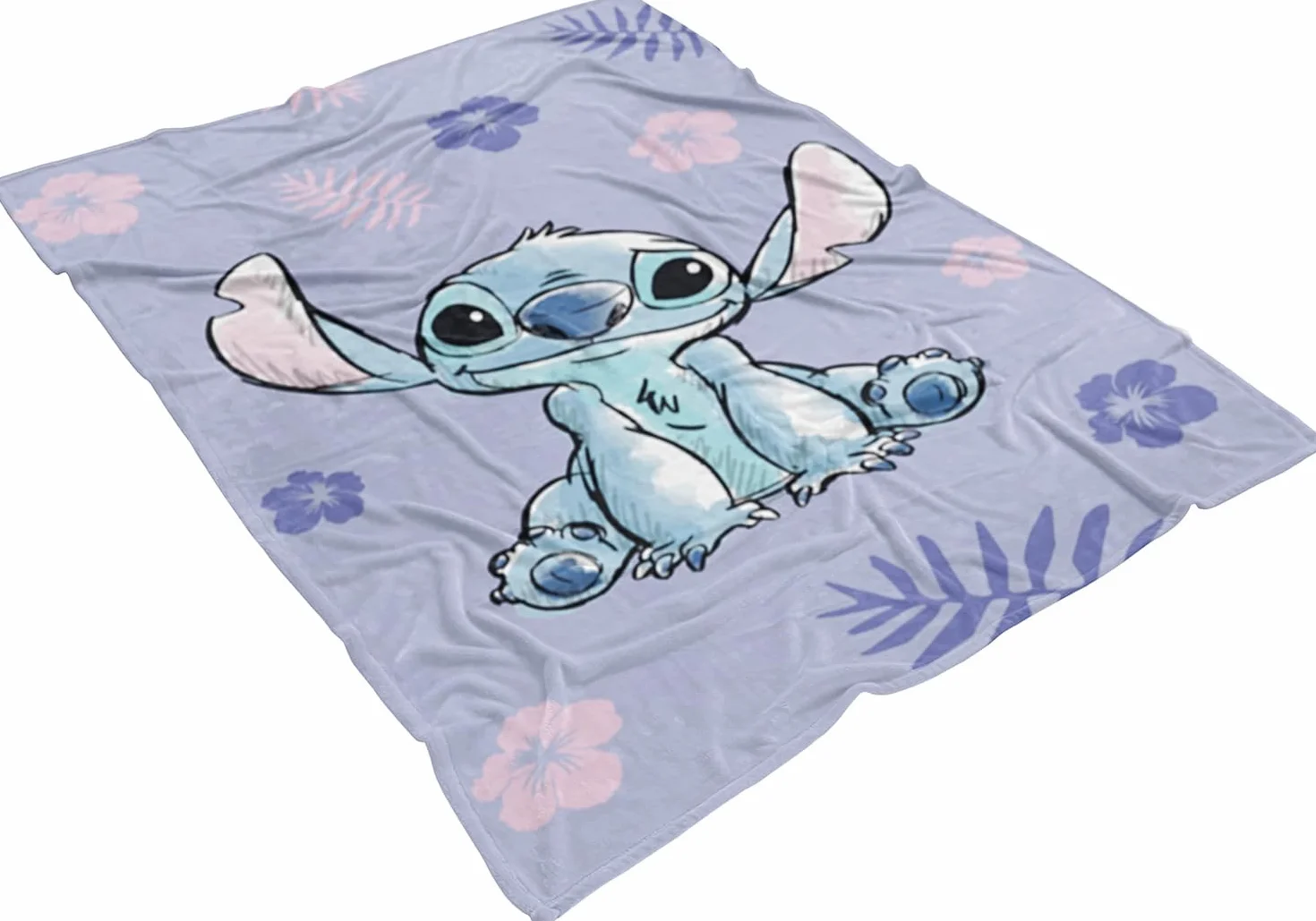 Koc z mikrofibry Disney Lilo e Stitch niebieski 100 x 150 cm 100% poliester