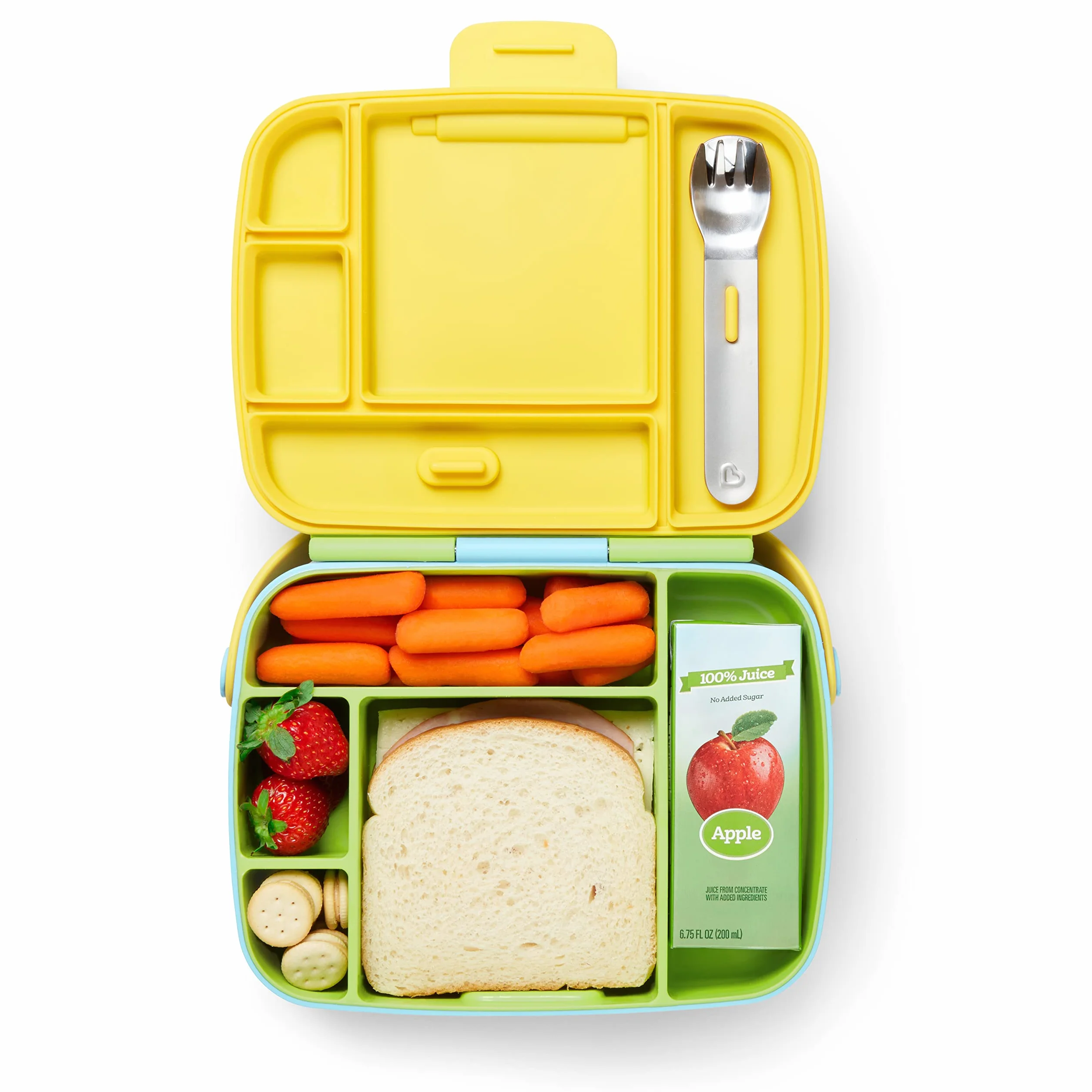 Munchkin Pudełko na Lunch Bento dla Dzieci z 5 Przegródkami, Zielony