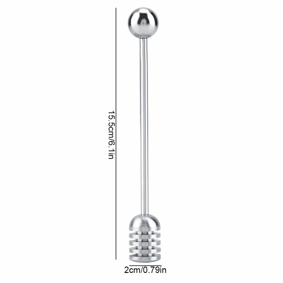 Yosoo Health Gear Masywne patyczki do miodu ze stali nierdzewnej i syropu, łyżka mieszadło Drizzler Glass Jam Stirring Wand do słoików