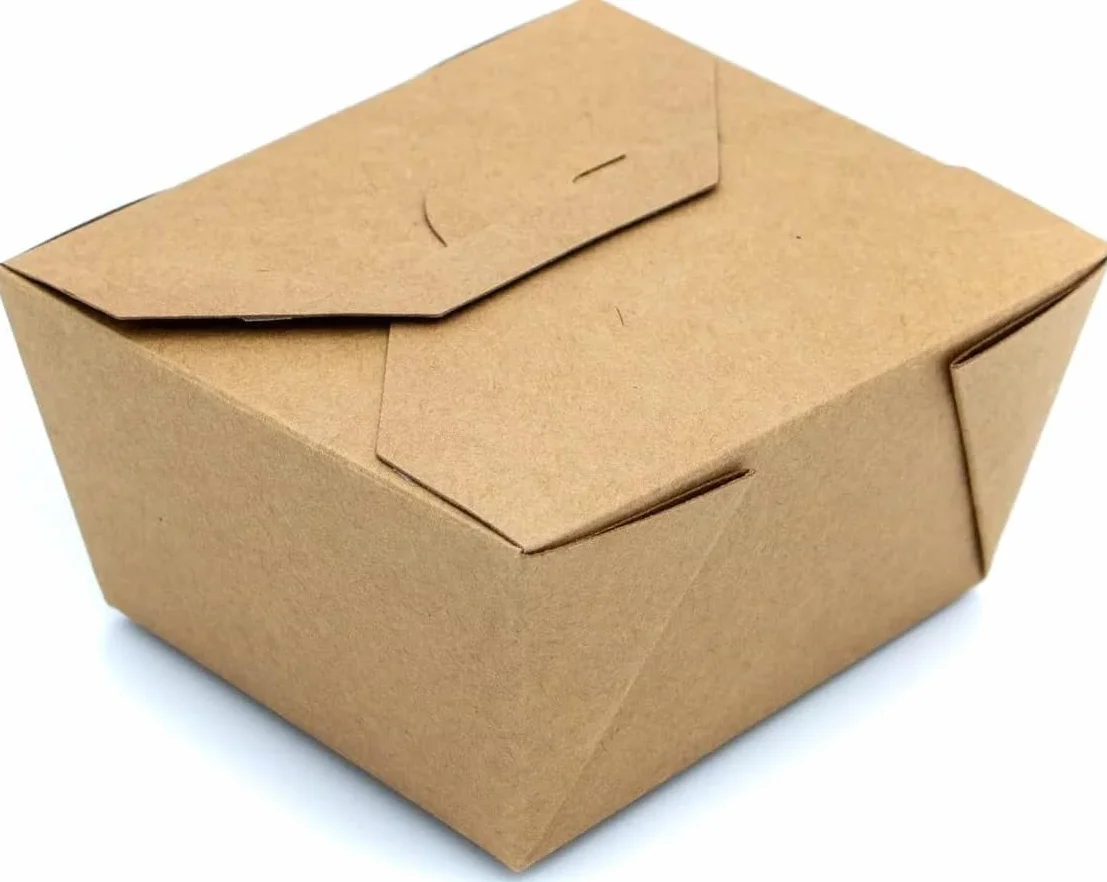 Pudełka na żywność na wynos kraft 50 sztuk prostokątne 150 x 120