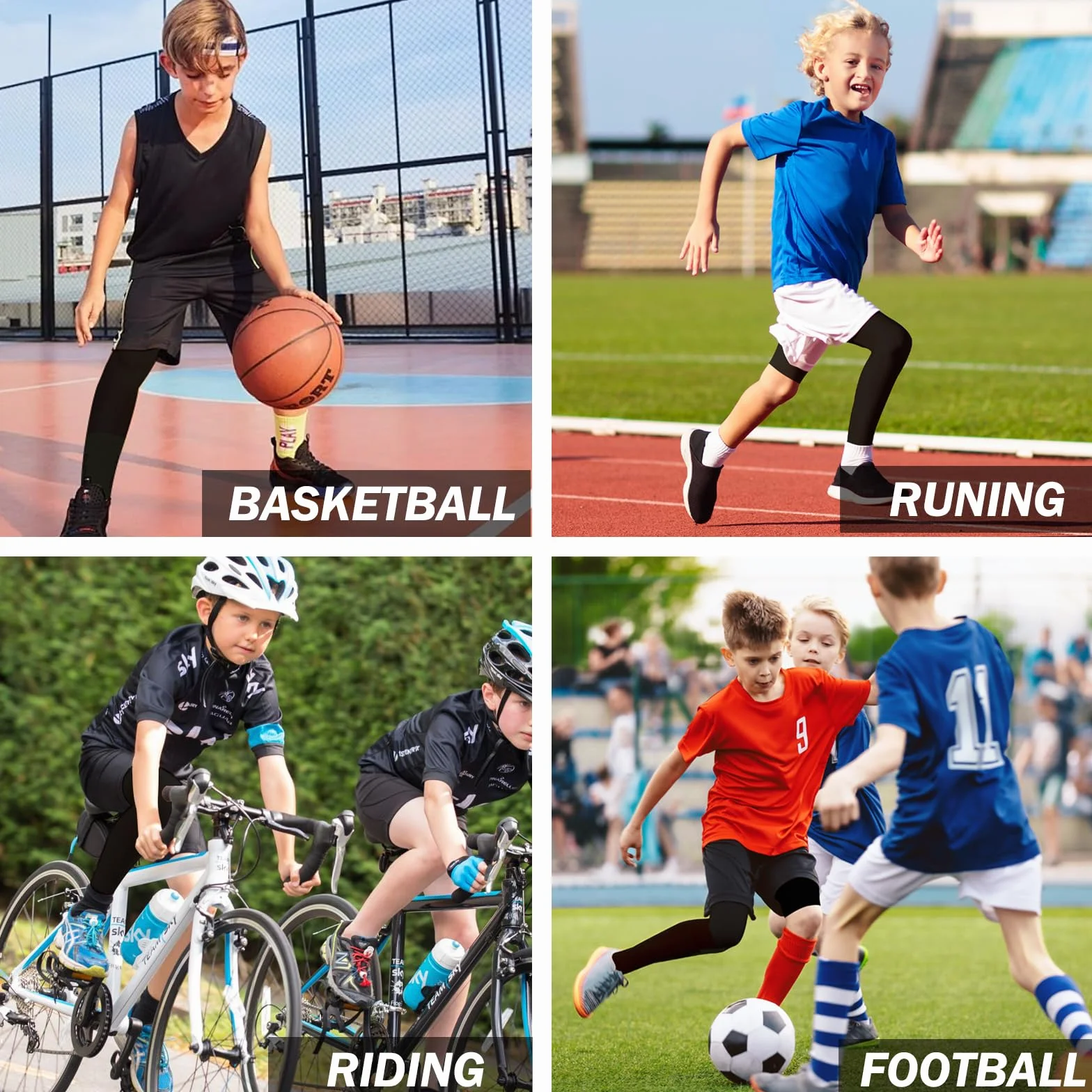 Spodnie kompresyjne dla dzieci, chłopców, legginsy do biegania, dla nastolatków, długie, oddychające, jednogi, spodnie treningowe, sportowe, koszykówka, piłka nożna, trening