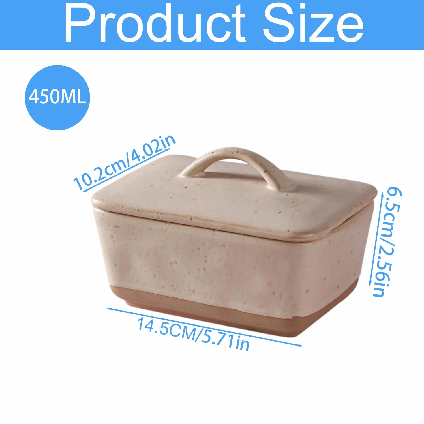 Maselniczka ceramiczna biała