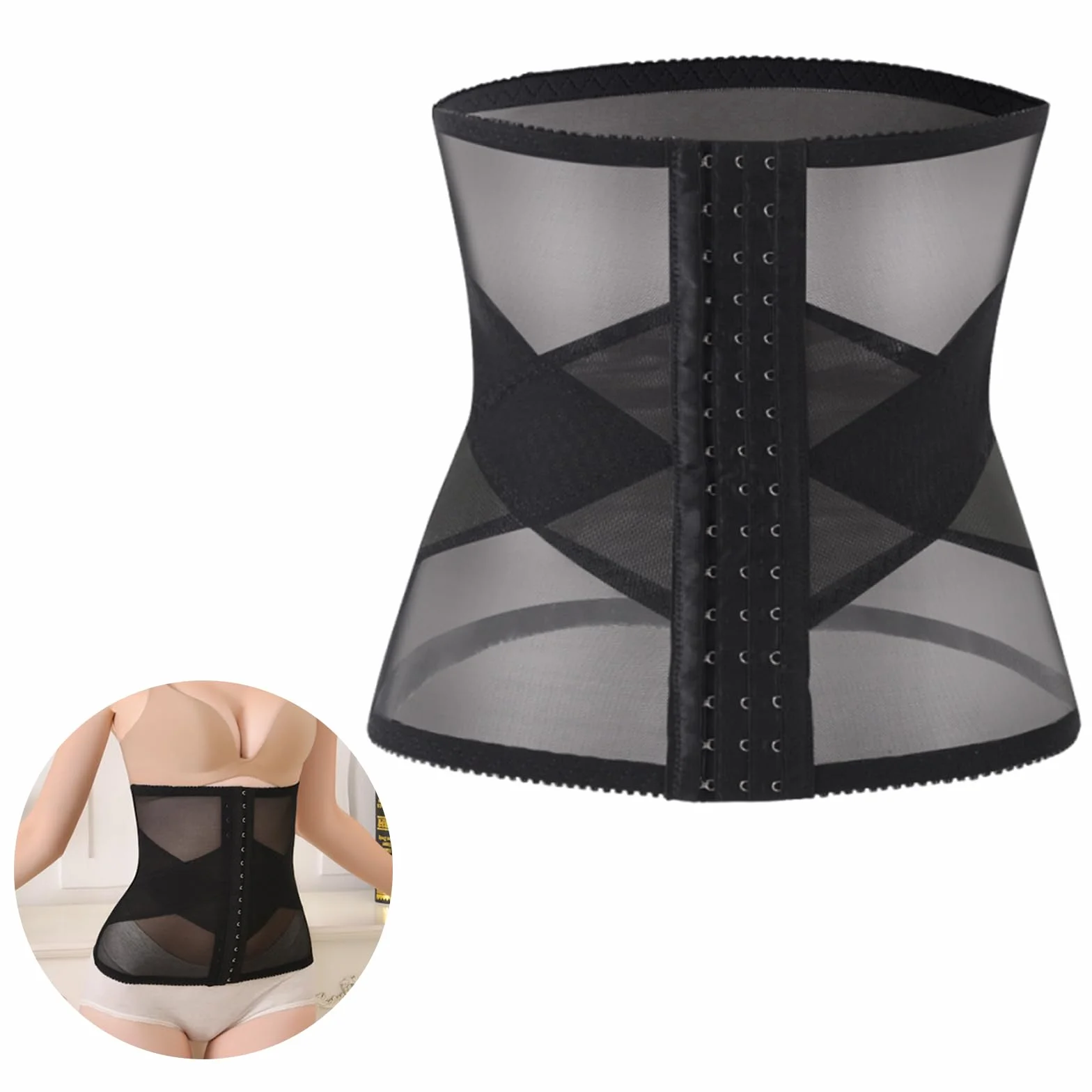 LUVDECO Damski gorset wyszczuplający pas modelujący wyszczuplający brzuch modelujący sylwetkę modelująca odchudzanie talii trener talii gorset modelujący ciało