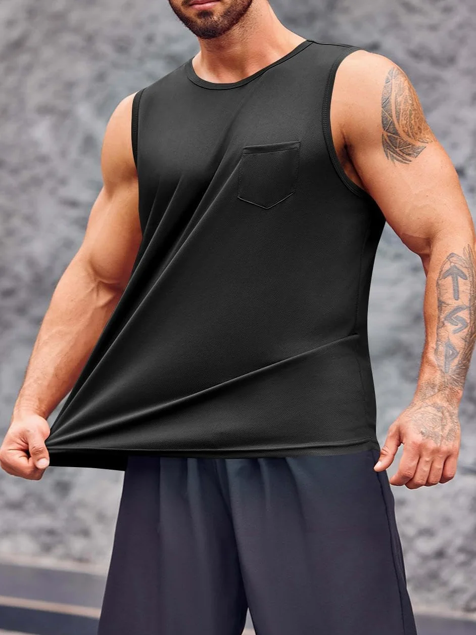 Runcati Tank Top, męski t-shirt bez rękawów, sportowy, do treningu, fitnessu, koszulka podkreślająca mięśnie, modna, do kulturystyki