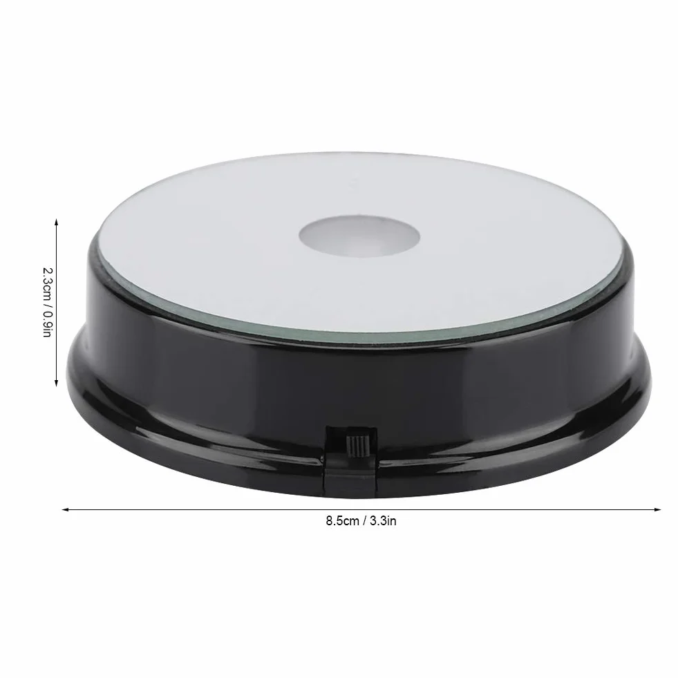 EBTOOLS Do obrotowego stojaka na wyświetlacz --- 7 kolorów LED Light Base Stand do szklanej butelki, kryształowa figurka dekoracyjna