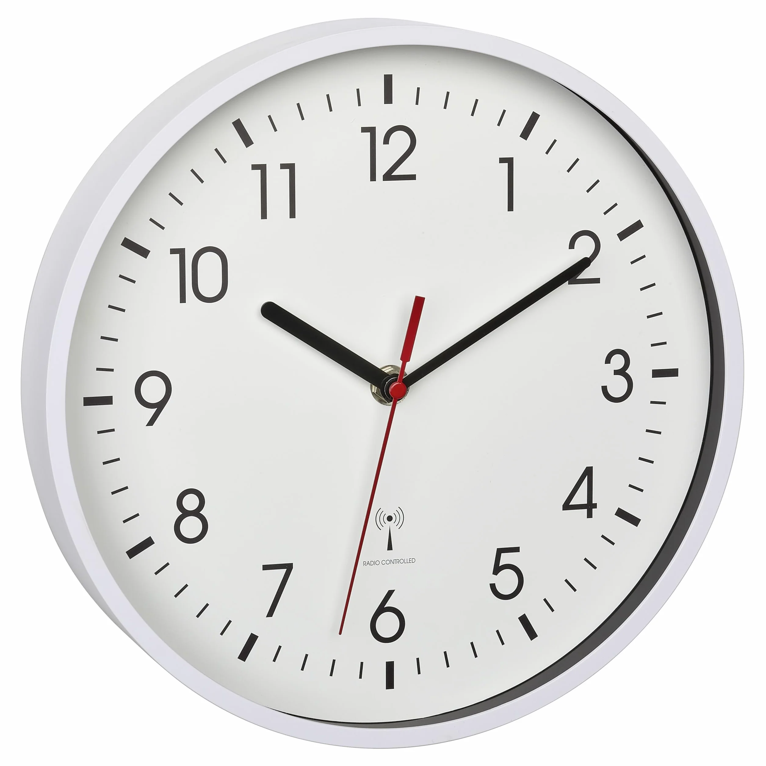 TFA Dostmann Analogowy radiowy zegar ścienny 60.3550.02 245 x 245 x 42 mm biały