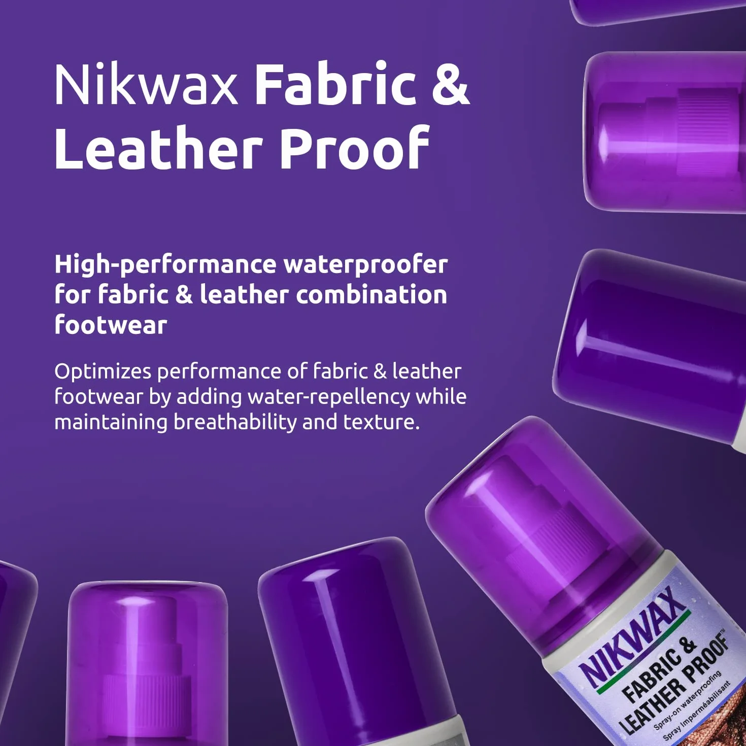 Nikwax Tkanina i skóra uniseks z rozpylaczem, niebieska, 125 ml