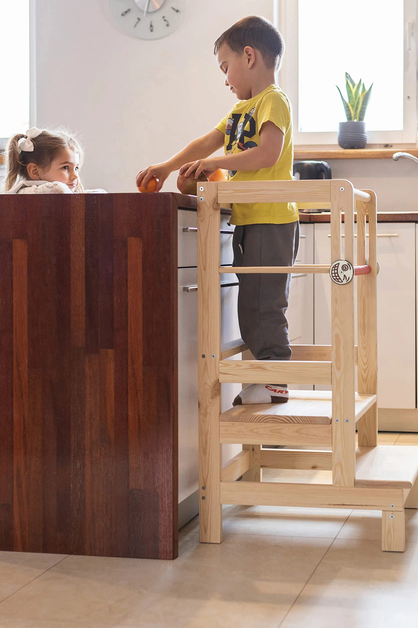 BESTFORM Wieża do nauki Montessori dla dzieci 3 poziomy regulacji K03
