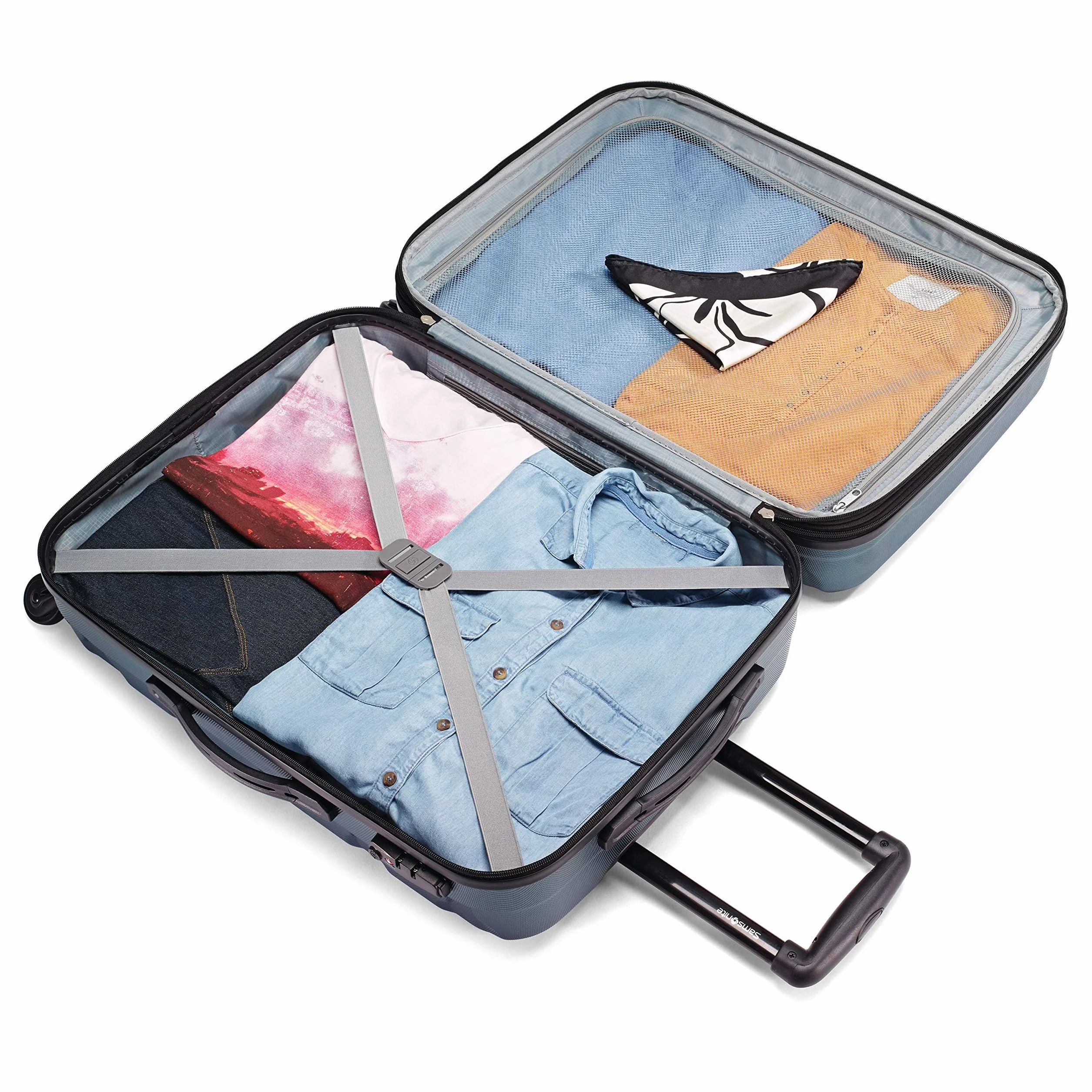 Samsonite Omni PC Hardside 3-Częściowy Zestaw Spinner (20/24/28), Niebieskozielony, Rozszerzalny Bagaż z Kołami Obrotowymi