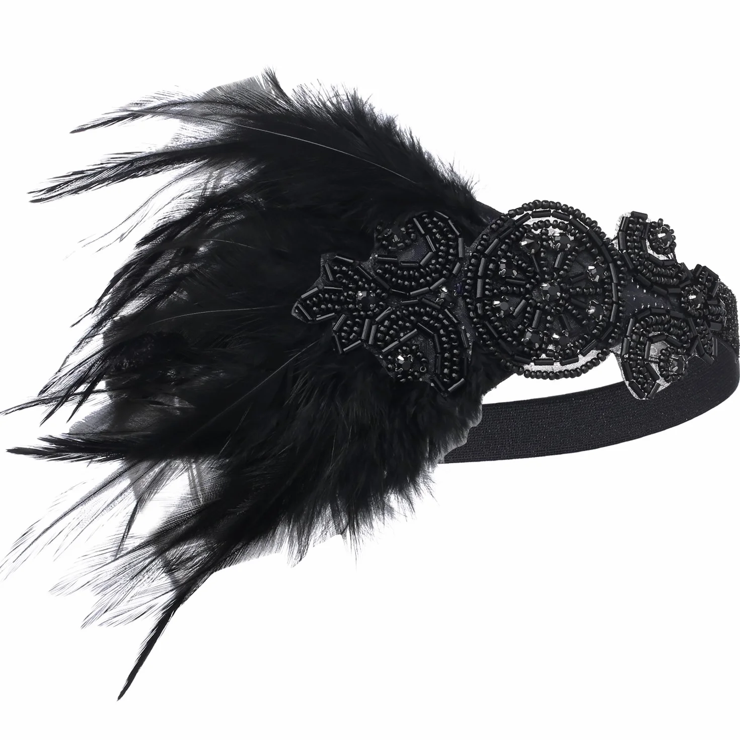 BABEYOND 1920s Stirnband Damen Gatsby Kostüm Accessoires 21er Jahre Flapper Feder Haarband