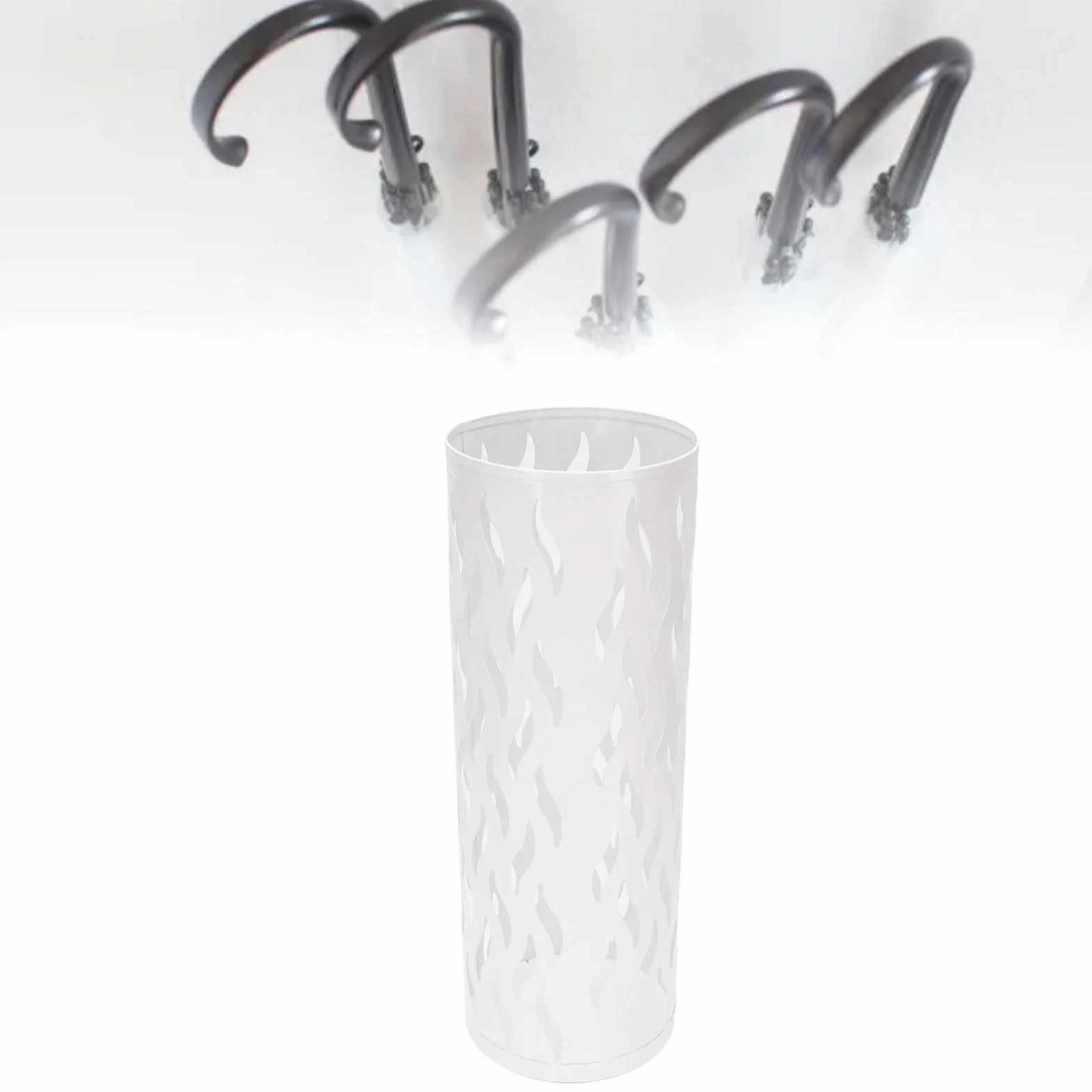 Stojak na Parasole Aluminiowy 17,7 x 5,9 x 5,9 Cala Biały