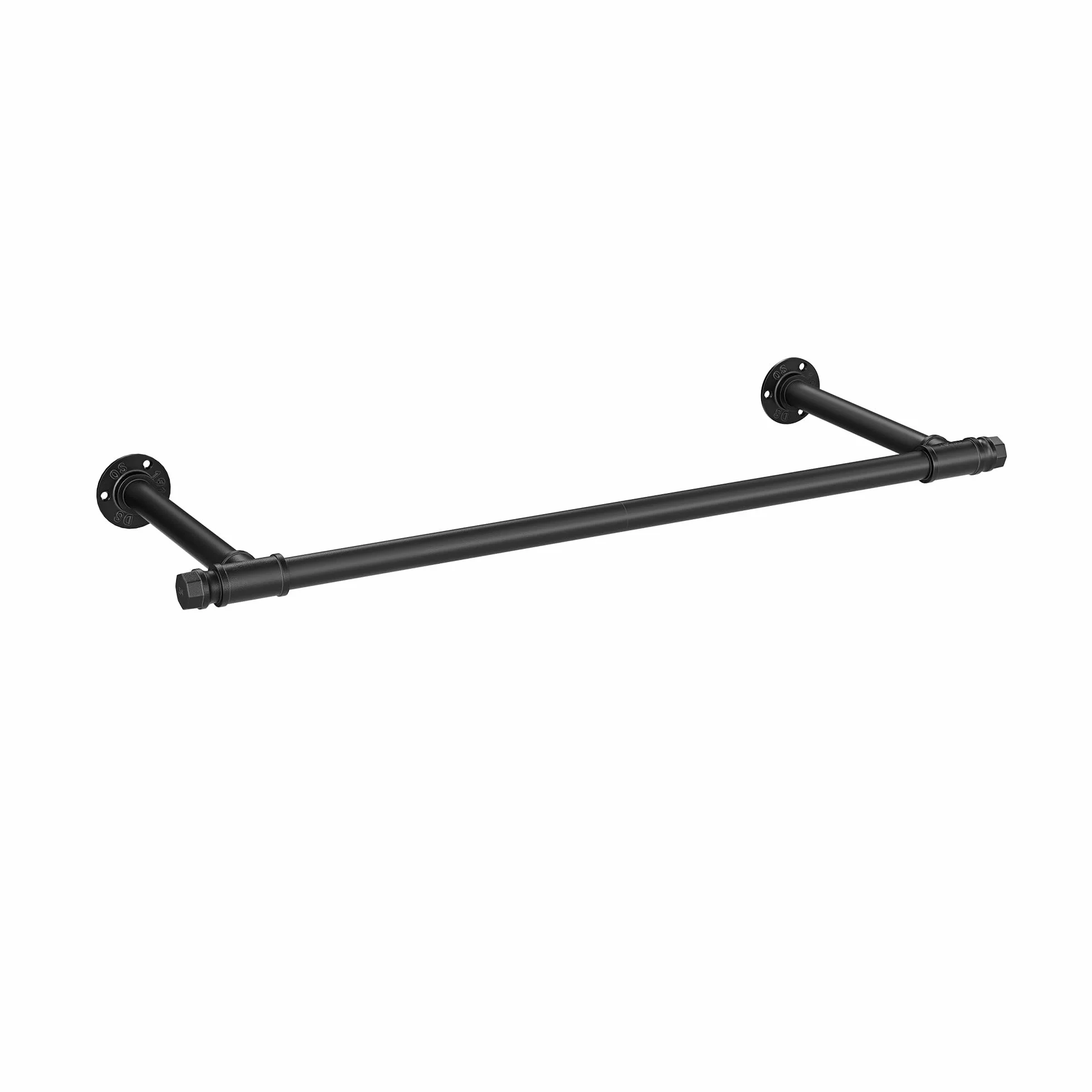 SONGMICS Sztywny wieszak na ubrania ścienny stal czarny 30x84x7 cm ładowność 60 kg HSR140B01