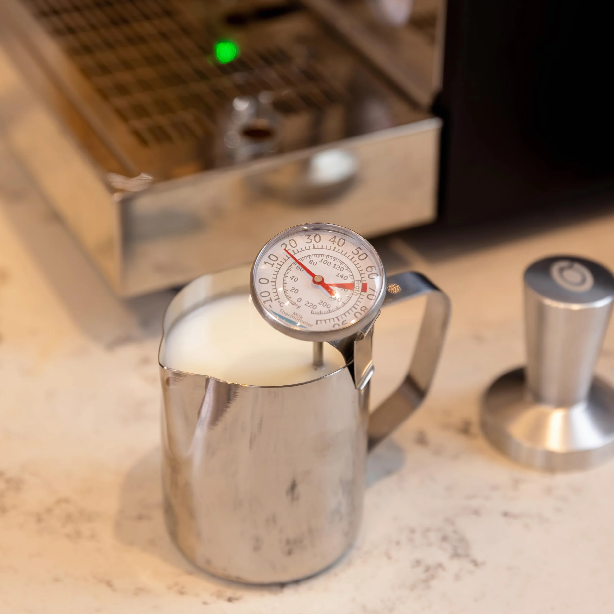 KitchenCraft Termometr do mleka ze stali nierdzewnej srebrny
