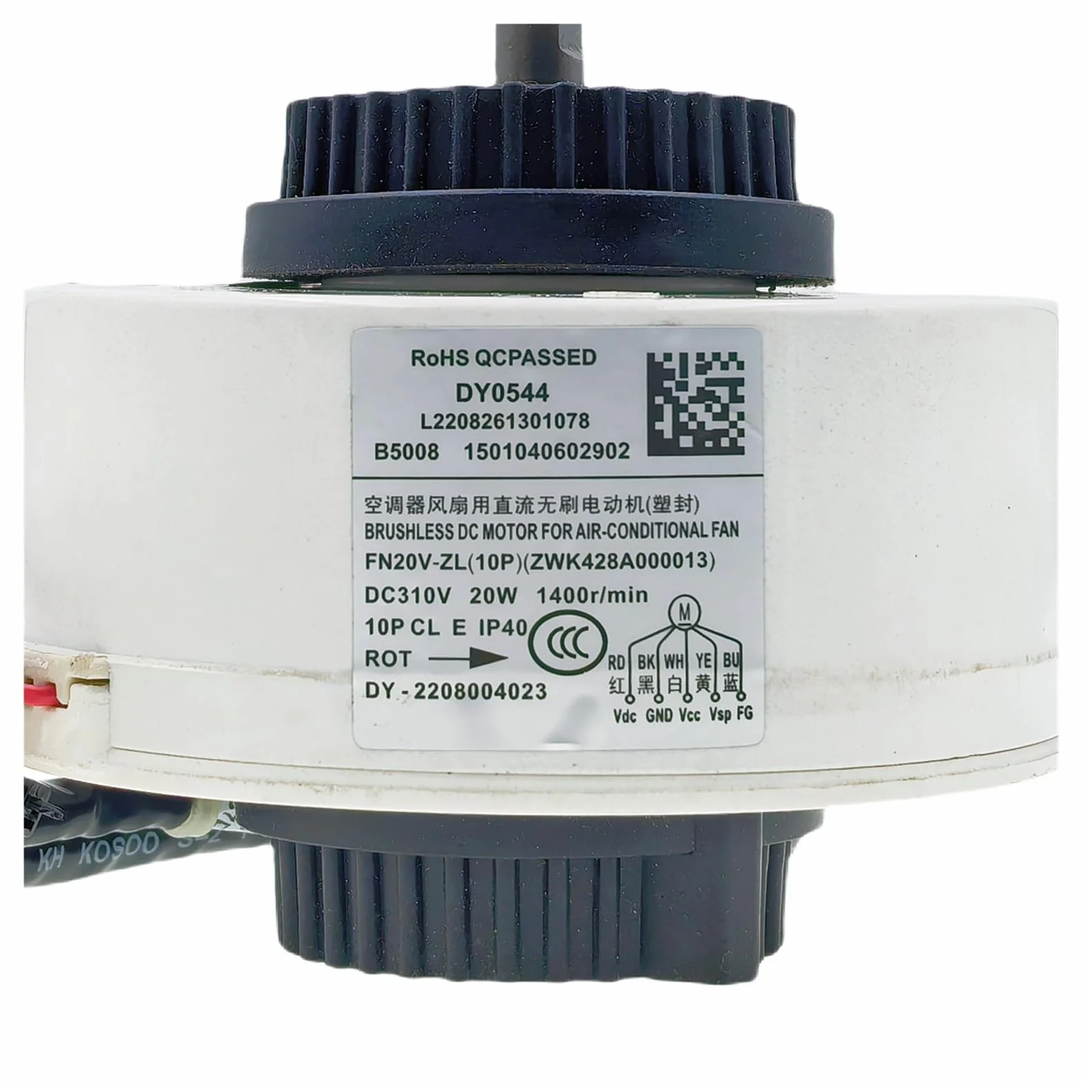Klimatyzator klimatyzacja jednostka wewnętrzna silnik wentylatora prądu stałego ZWR20-V DC310V 20W 1250 obr./min FN20V-ZL części zamienne, kompatybilne z Gree