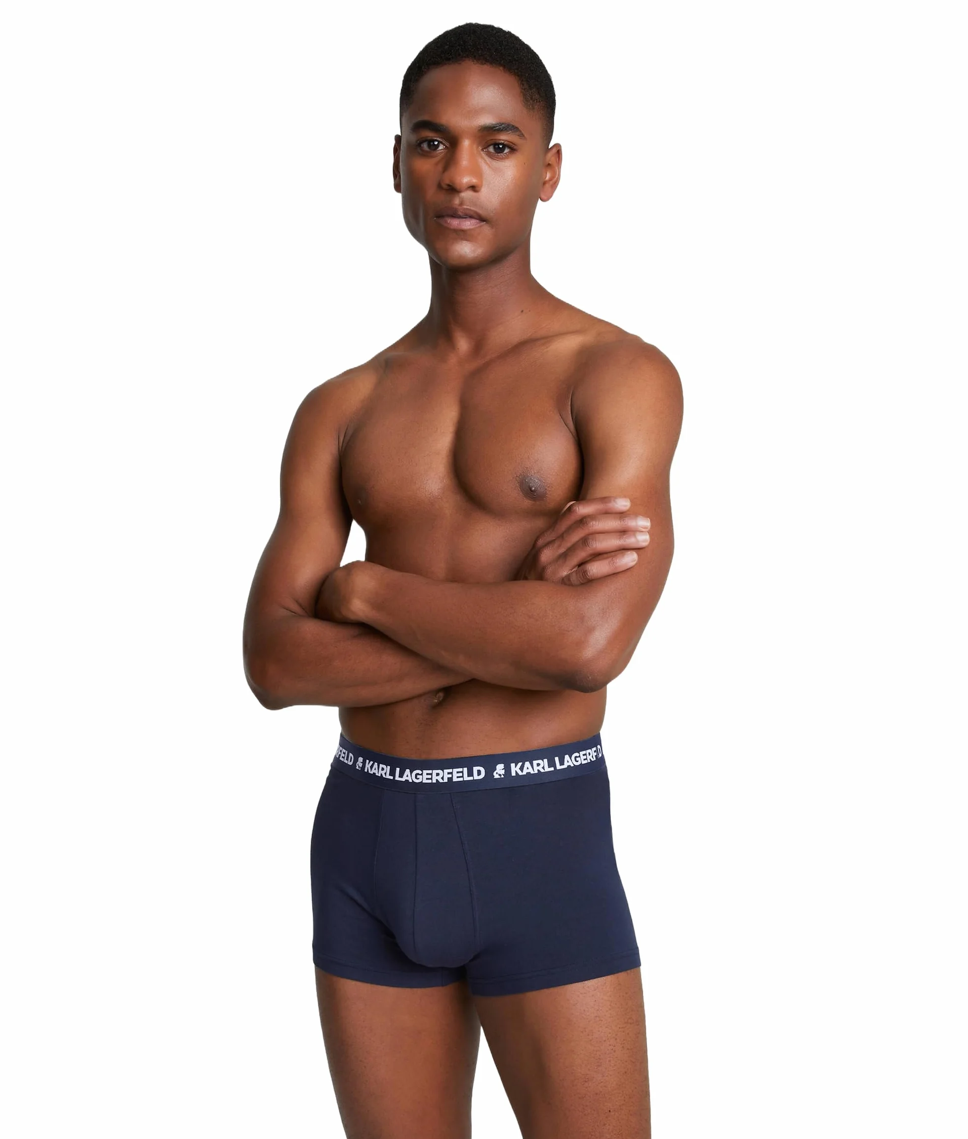 Karl Lagerfeld B.V Men's Karl Lagerfeld zestaw logo (3 sztuki) Trunks, czarny/biały/granatowy, M, czarny/biały/granatowy, M