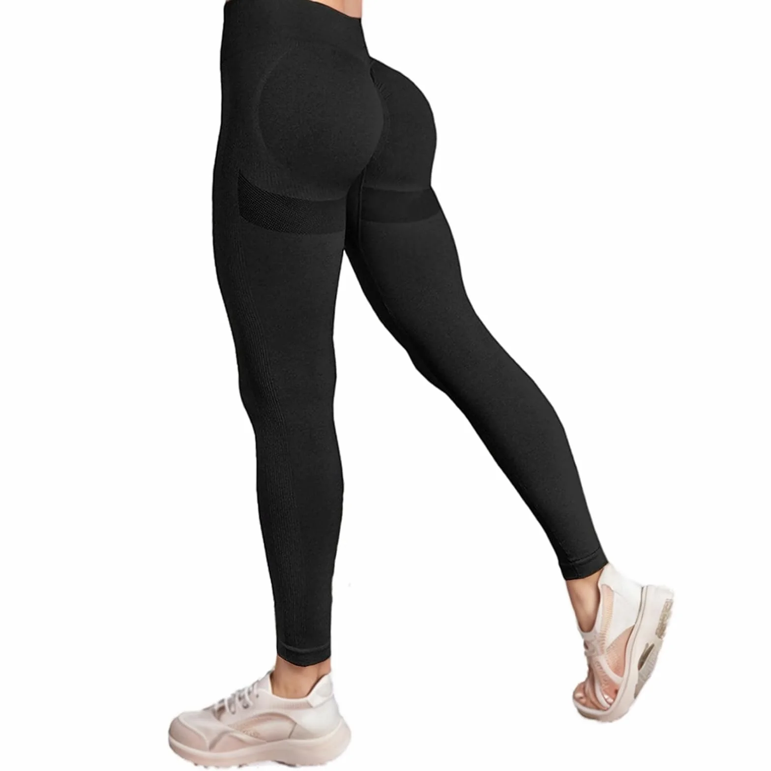 Legginsy damskie Scrunch Butt, damskie legginsy typu Booty Scrunch, Lifting Po Push Up bezszwowe spodnie sportowe, długie, do uprawiania sportu, jogi, fitnessu