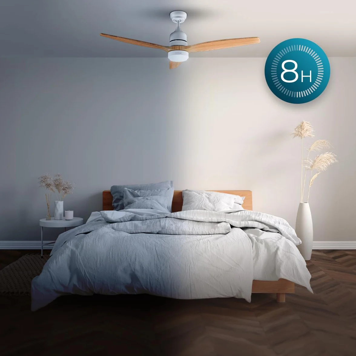 Cecotec Wentylator sufitowy EnergySilence Aero 5230 WhiteWood 40 W LED 6 prędkości