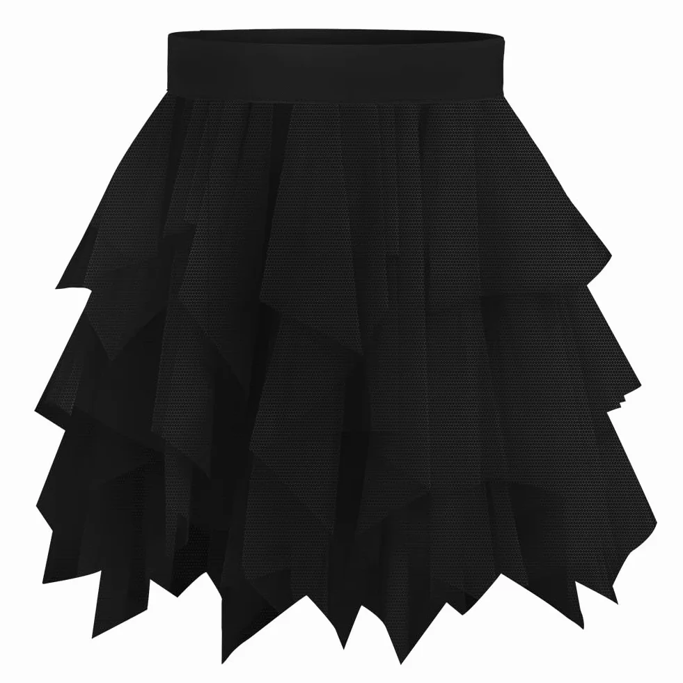 Damska spódnica tiulowa, krótka halka, wielowarstwowa, siateczkowa, baletowa, tiulowa, wysoka talia, nieregularna, linia A, spódnica letnia, 50 cm, vintage, dla dorosłych, na imprezę