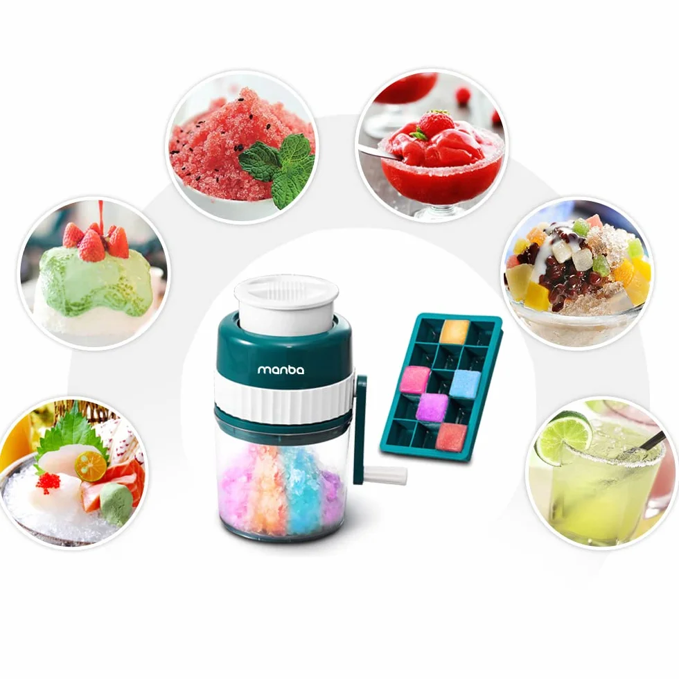 MANBA Slush Machine przenośna maszyna do slushie z tacą na kostki lodu