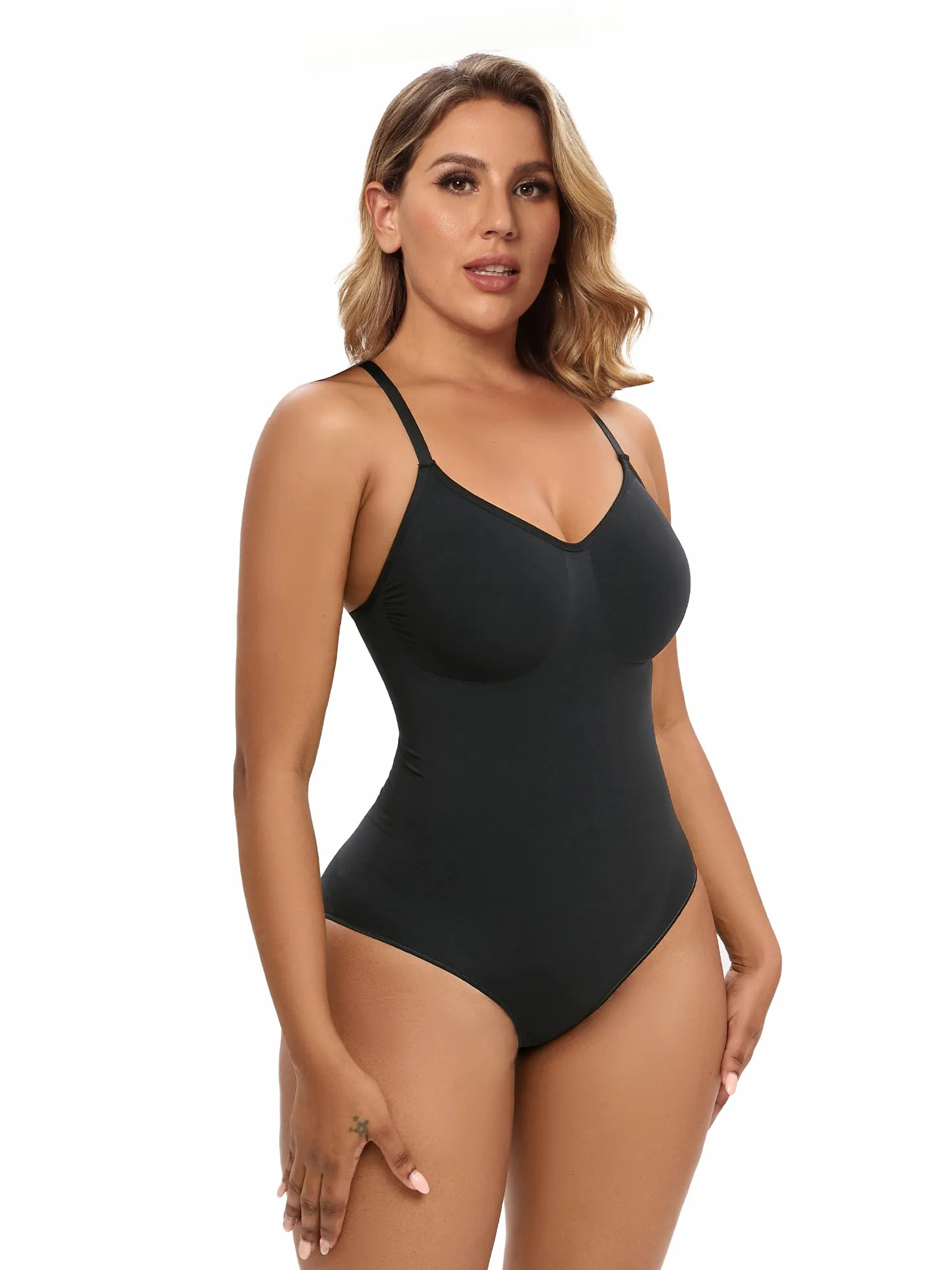 SHAPERX Body dla kobiet, kontrola brzucha, bielizna modelująca, bezszwowa, modelująca sylwetkę, tank top