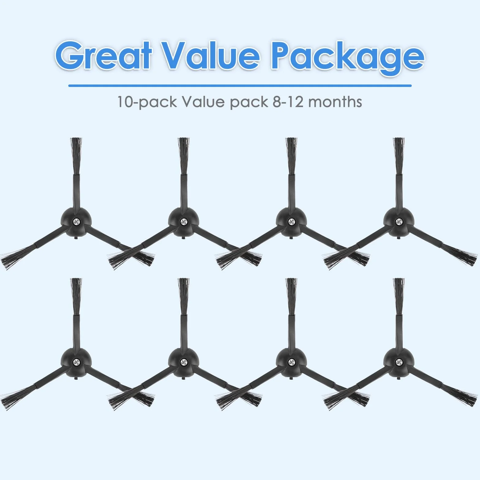 (8 Sztuk) Szczotki boczne do Roborock Q Revo, Qrevo Pro, Qrevo S, Qrevo Slim, Qrevo Master, Q5 Pro, Q5 Pro+, Q5 Max+, Q7 Max, Q7 Max+, Q8 Max+, S8 Pro Ultra, S8 MaxV Ultra, S7 MaxV Ultra
