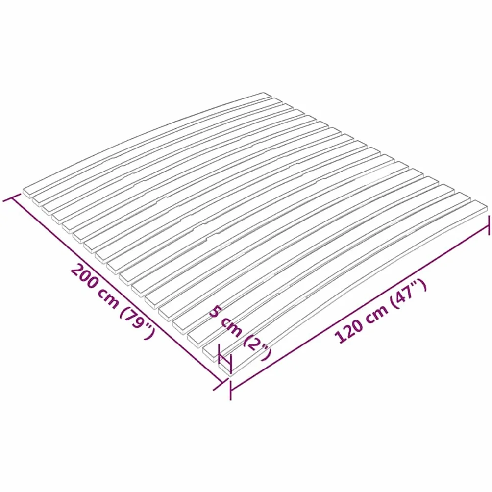 vidaXL Zapasowe listwy do łóżka 120x200 cm stelaż listwowy