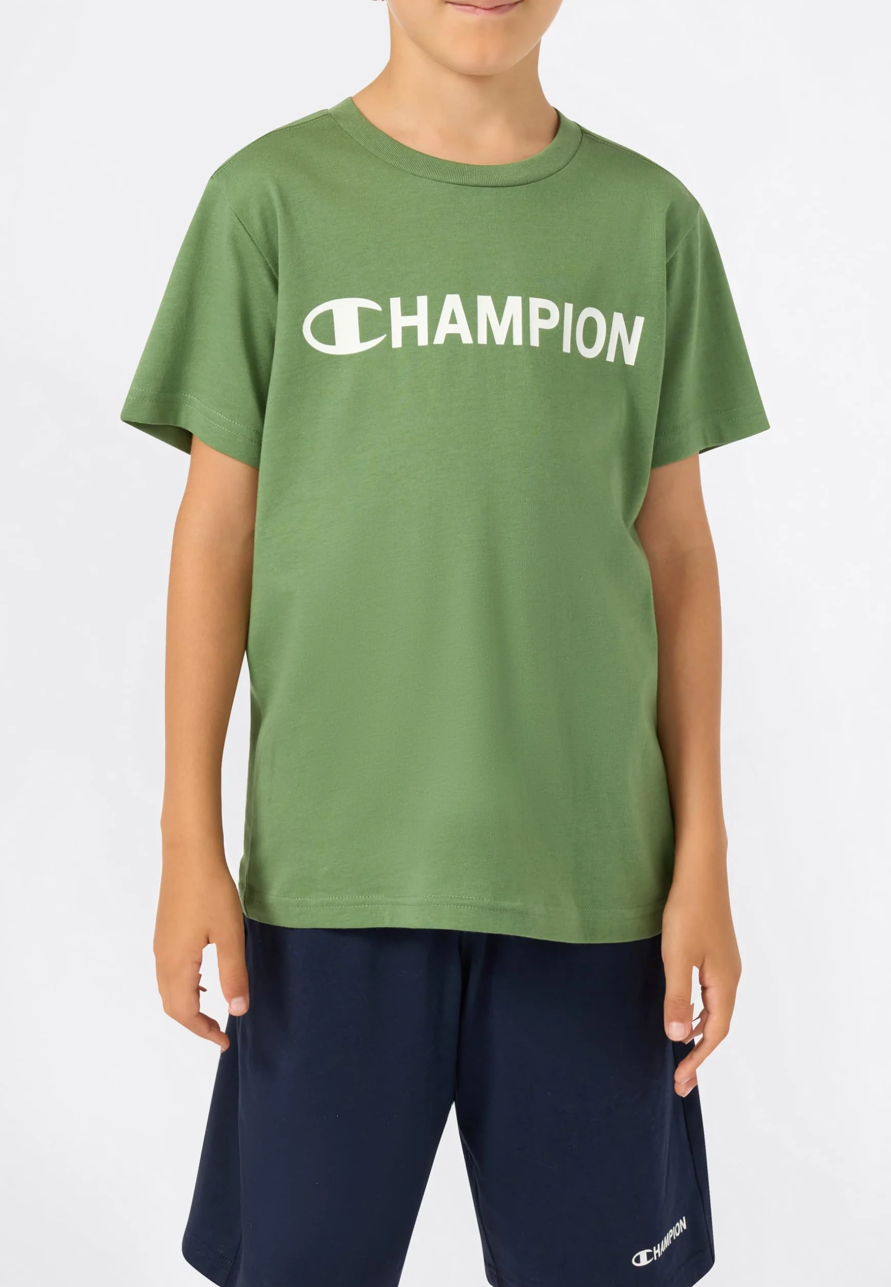 Champion Legacy Boys, graficzny T-shirt z okrągłym dekoltem, XXL, zielony, ZIELONY, XXL