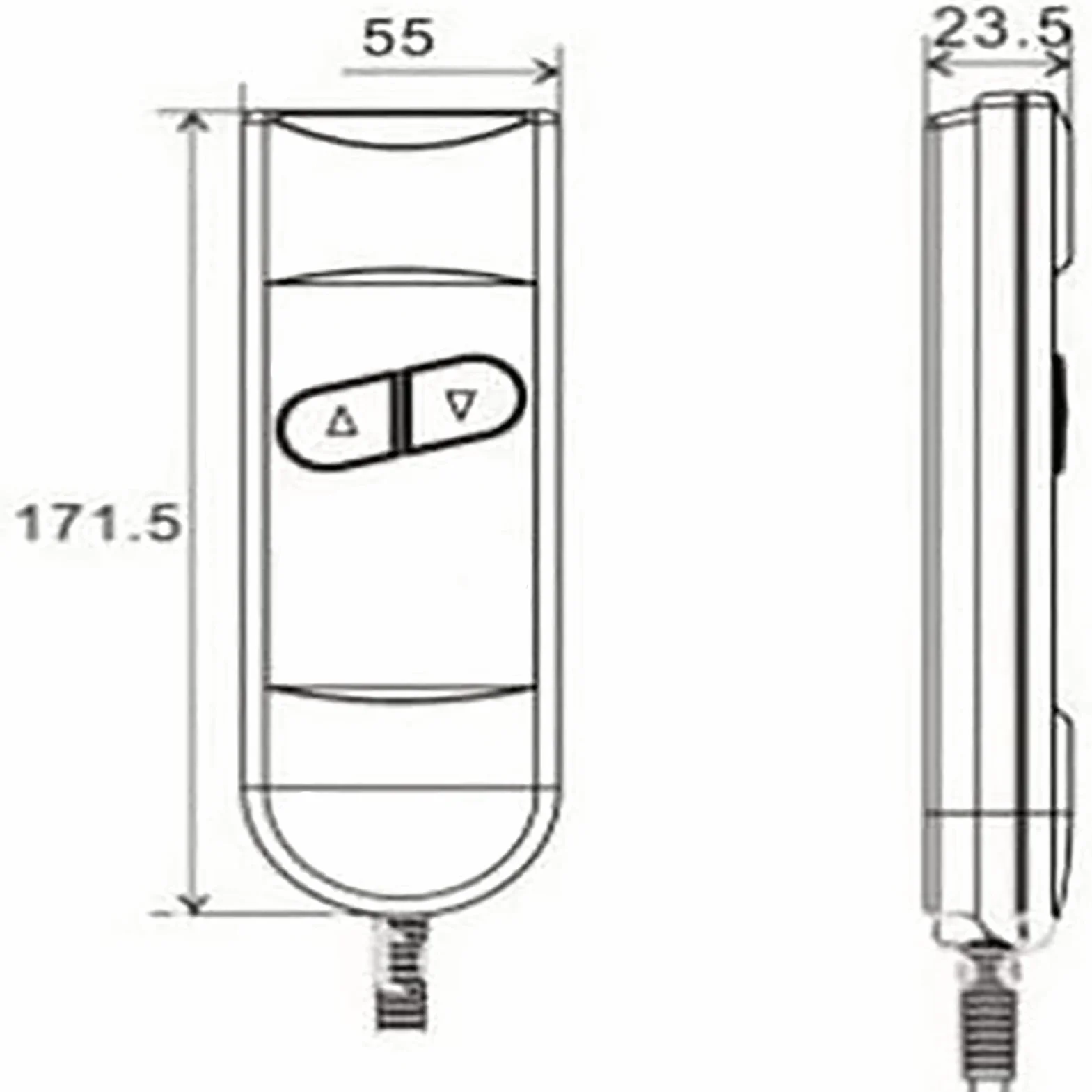 Pilot zdalnego sterowania na fotel odłączany 2-przyciskowy i 5-pinowy (1,5 m ABS) sterowanie krzesłem podnoszonym do głównych krzeseł biurowych fotel rozkładany fotel telewizyjny