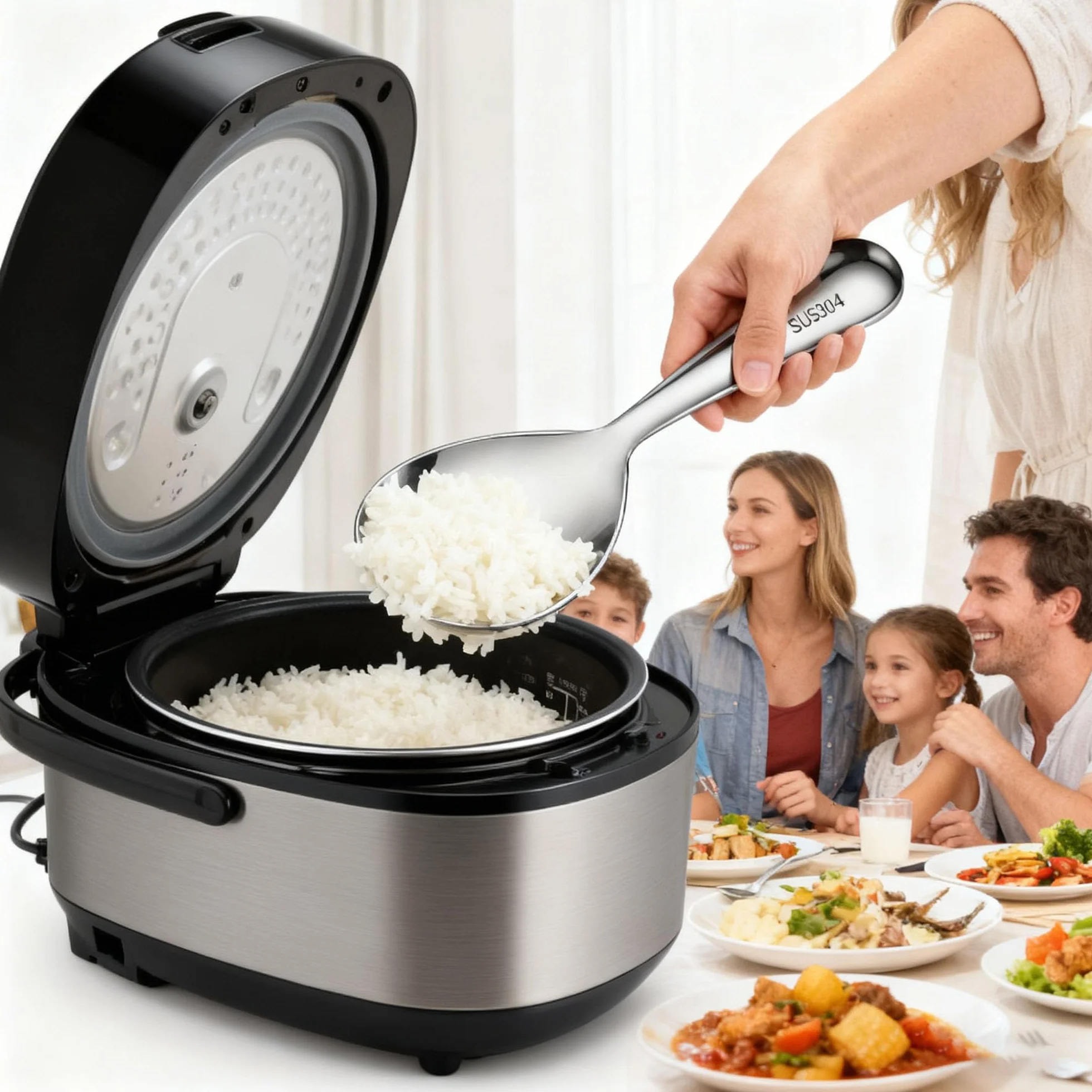 Łyżka do serwowania risotto 304 stal nierdzewna 20.5cm x 7cm