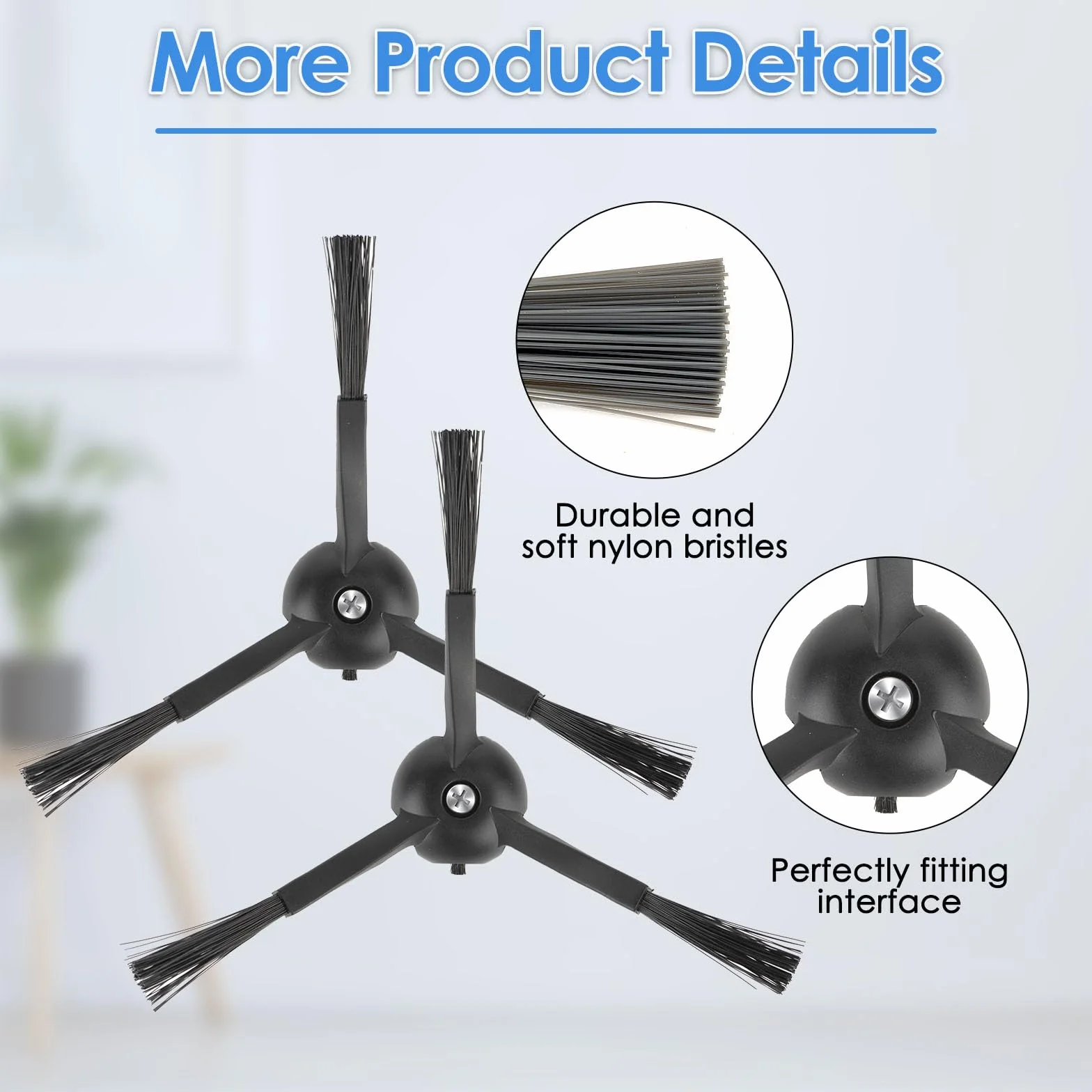 (8 Sztuk) Szczotki boczne do Roborock Q Revo, Qrevo Pro, Qrevo S, Qrevo Slim, Qrevo Master, Q5 Pro, Q5 Pro+, Q5 Max+, Q7 Max, Q7 Max+, Q8 Max+, S8 Pro Ultra, S8 MaxV Ultra, S7 MaxV Ultra