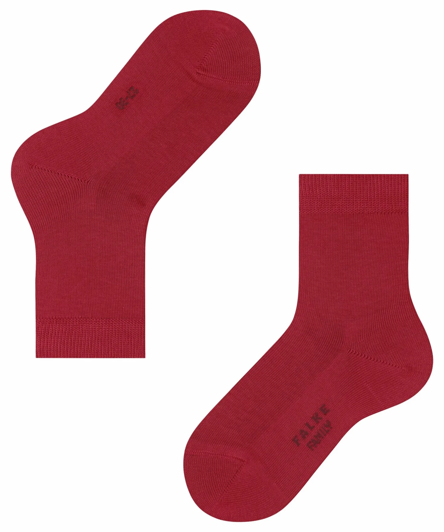 FALKE Uniseks - dzieci Skarpety Family K So bawełna jednokolorowe 1 Para, Czerwony Lipstick 8000, 31-34