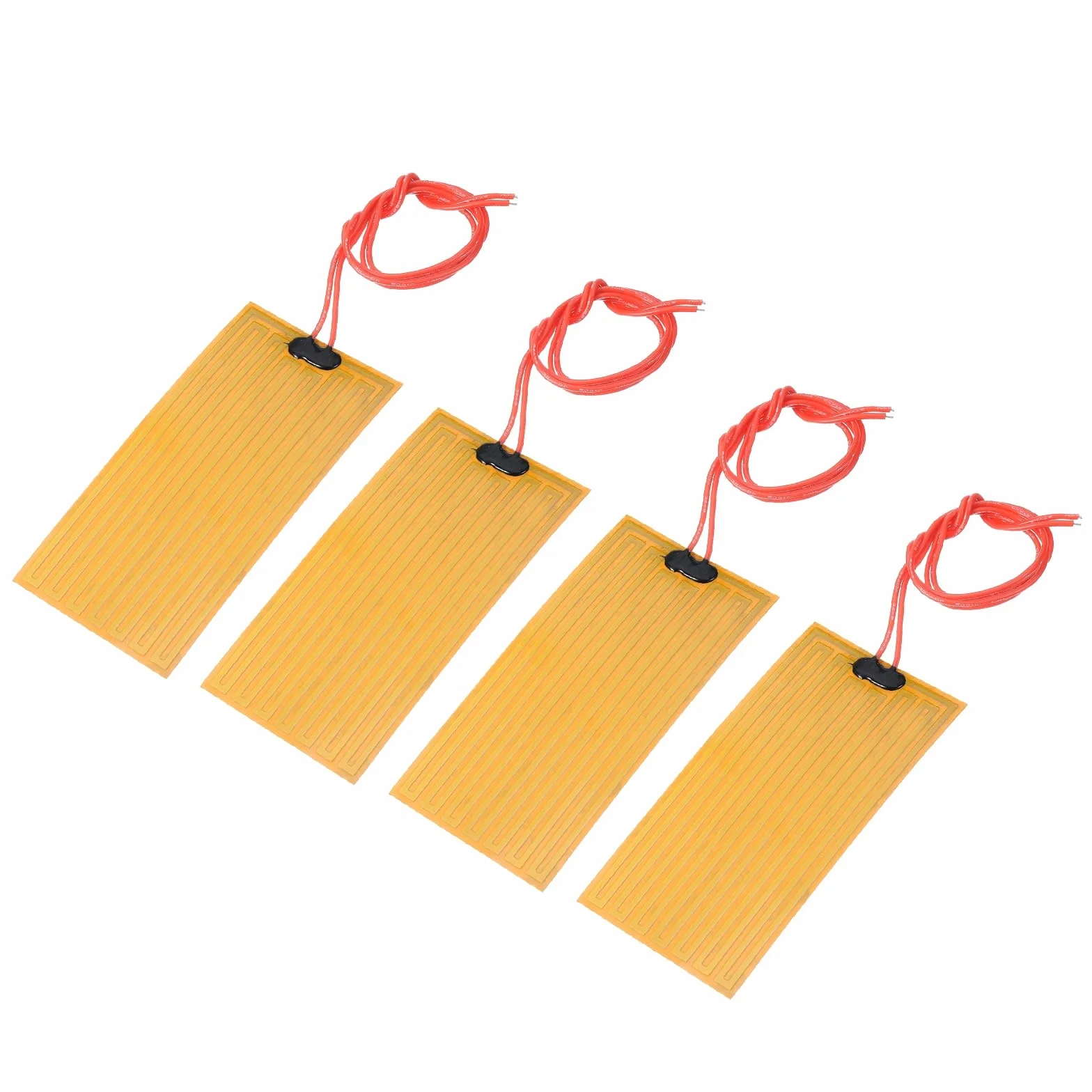 sourcing map Folia grzewcza PI 12V 14W 100mm x 50mm samoprzylepna 4 sztuki