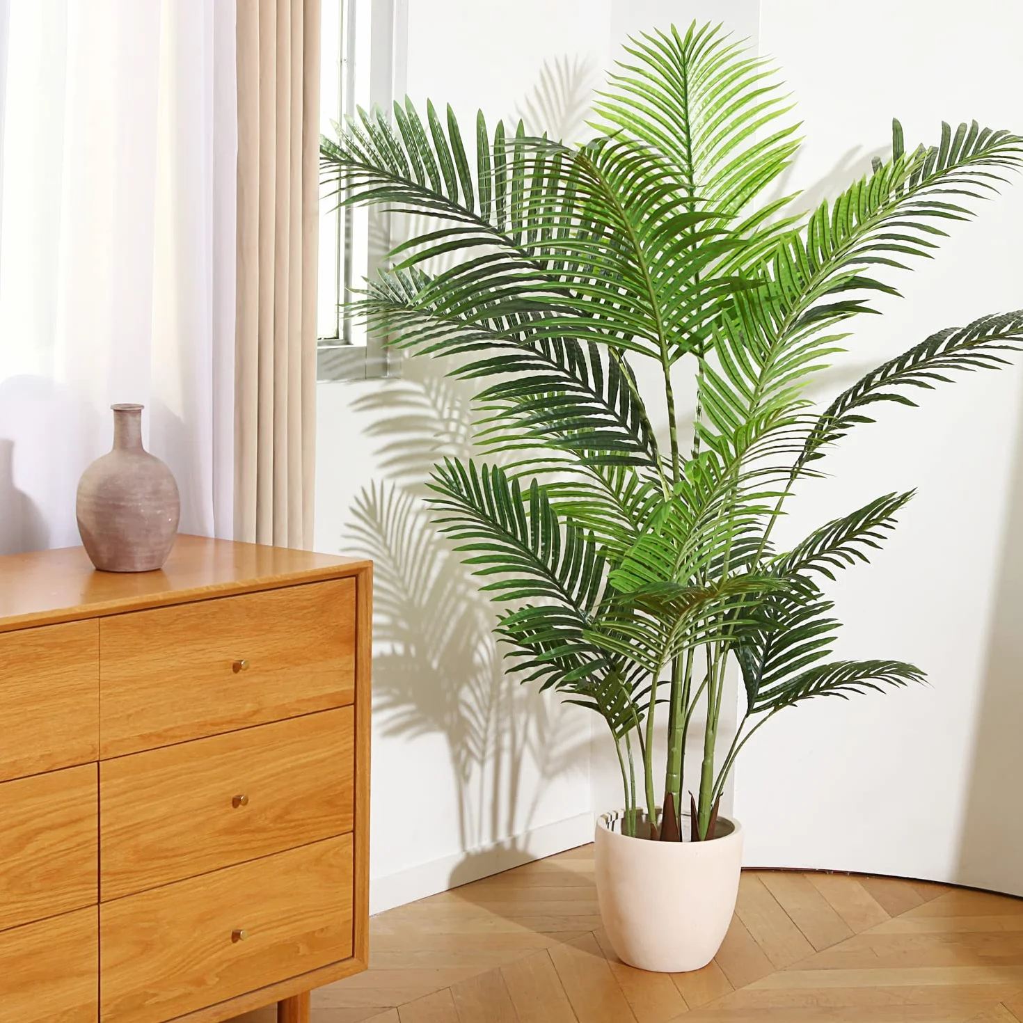 Sztuczna palma Areca 160 cm 17 pni Feaux Dypsis Lutescens do wnętrz i na zewnątrz