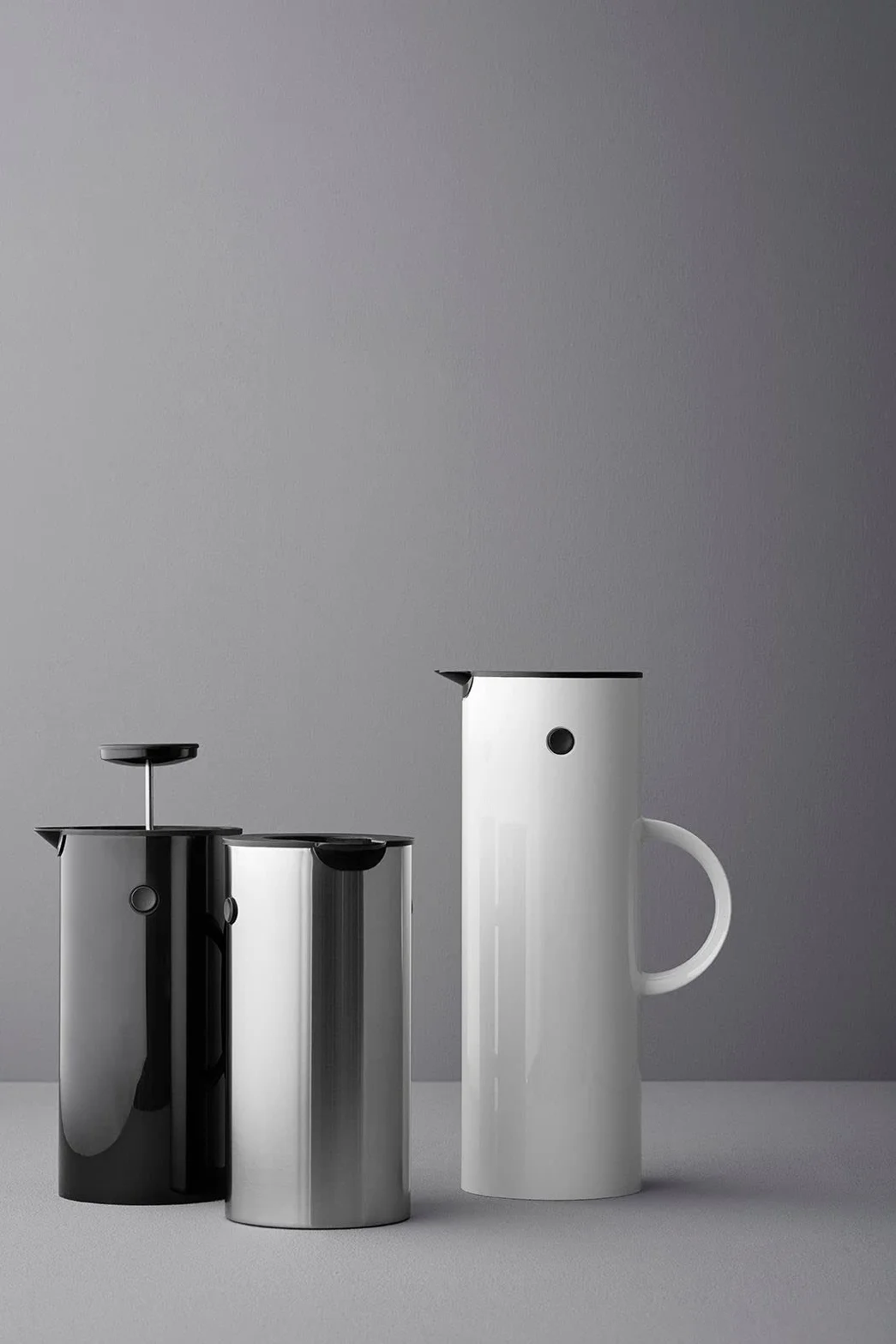 Stelton EM77 Dzbanek próżniowy izolowany z podwójnymi ściankami, szklaną wkładką, do kawy i herbaty