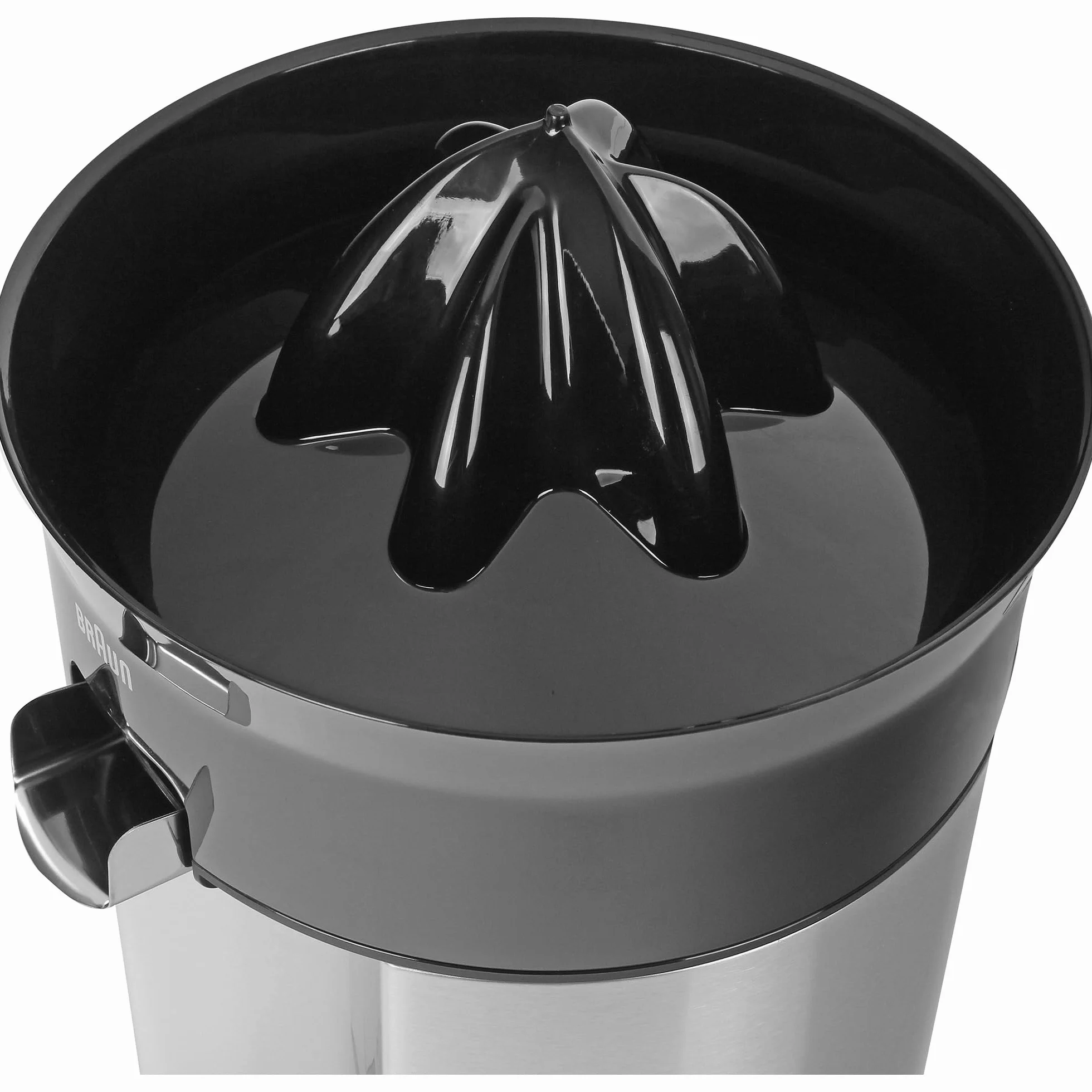 Braun CitrusQuick 5 CJ5050 BK wyciskarka do cytrusów, bezpośredni wylot soku, zabezpieczenie przed kapaniem, automatyczny start/stop, łatwe czyszczenie, system bezpośredniego serwowania, z pokrywą