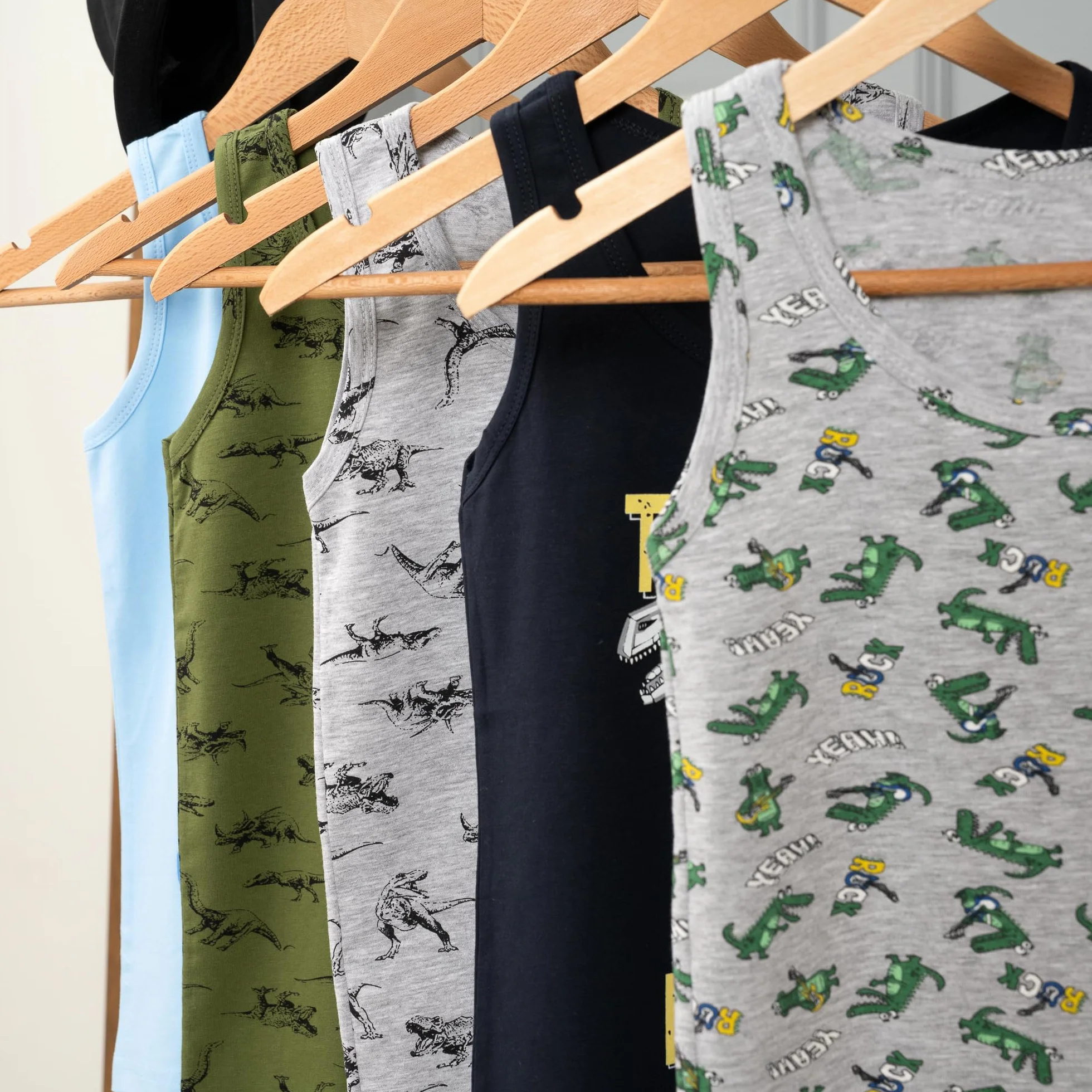 LOREZA ® 5-pak podkoszulek chłopięcych z bawełny tank top bielizna chłopięca