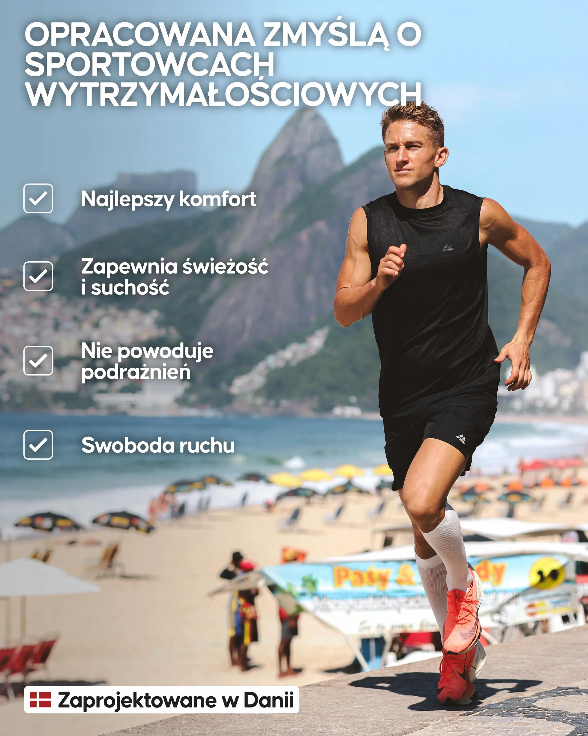 DANISH ENDURANCE Koszulka Sportowa Męska, Tank Top, Na Ramiączkach, Na Siłownię, Do Biegania, T-Shirt Bez Rękawów
