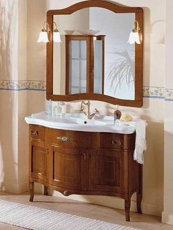 Bagno Italia Szafka łazienkowa 110 cm z litego orzecha ręcznie robiona