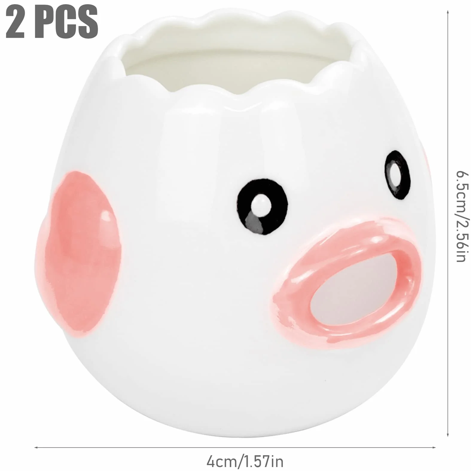 Separator do jajek ceramiczny 2 sztuki rozdzielacz żółtek sitka białkowe