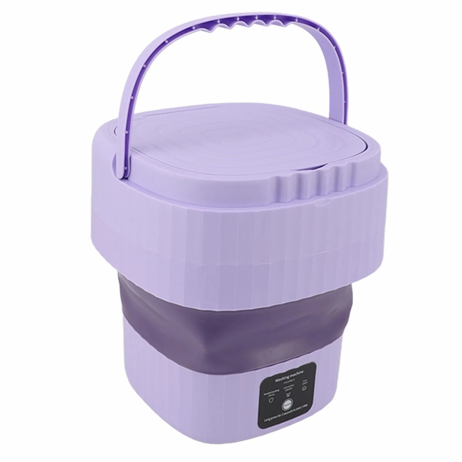 Mini pralka, składana przenośna pralka, niski poziom hałasu do mieszkania (PURPLE)