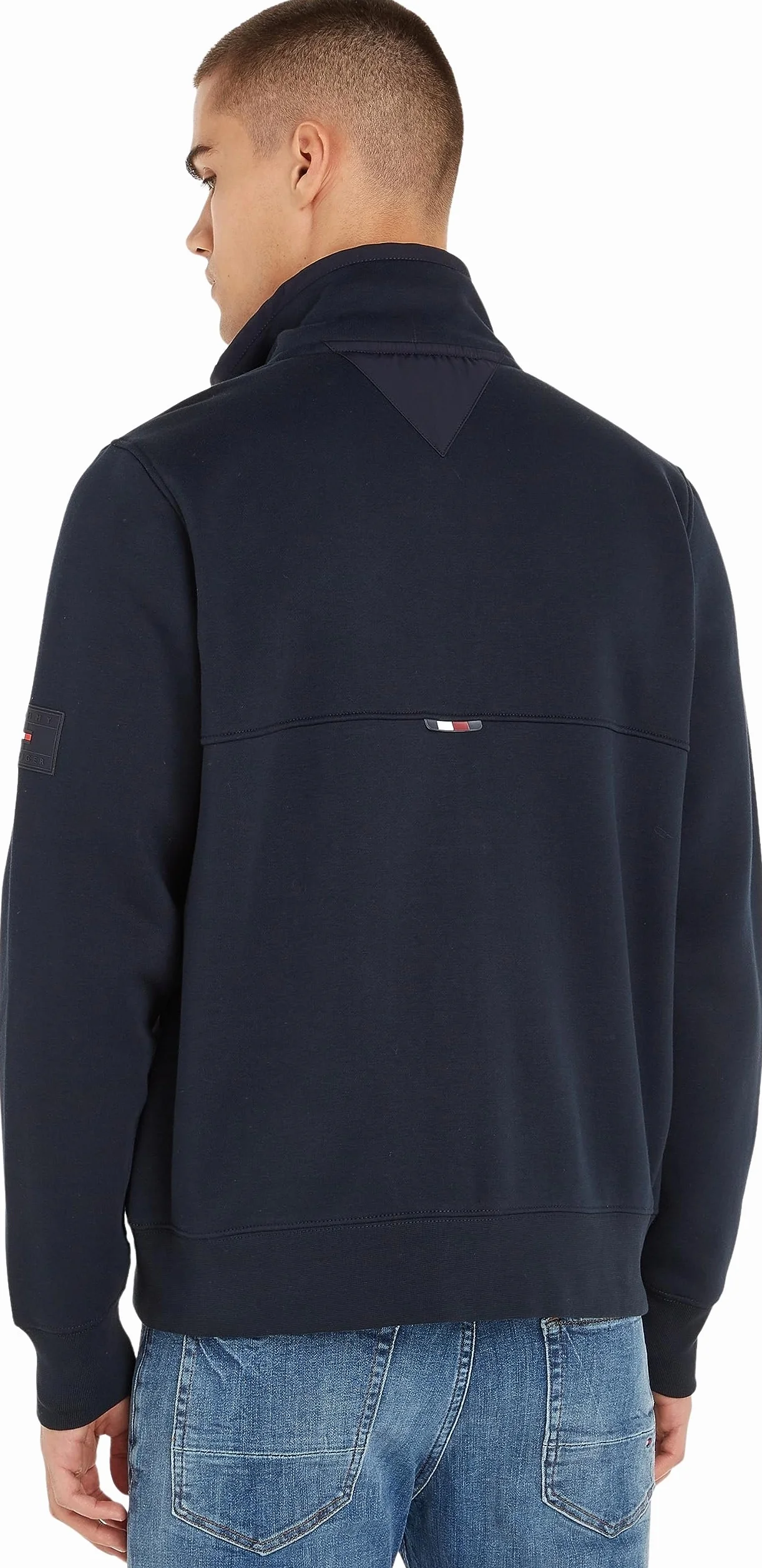 Tommy Hilfiger Ciężki zamek błyskawiczny Mężczyźni Clean Mix Media Stójka